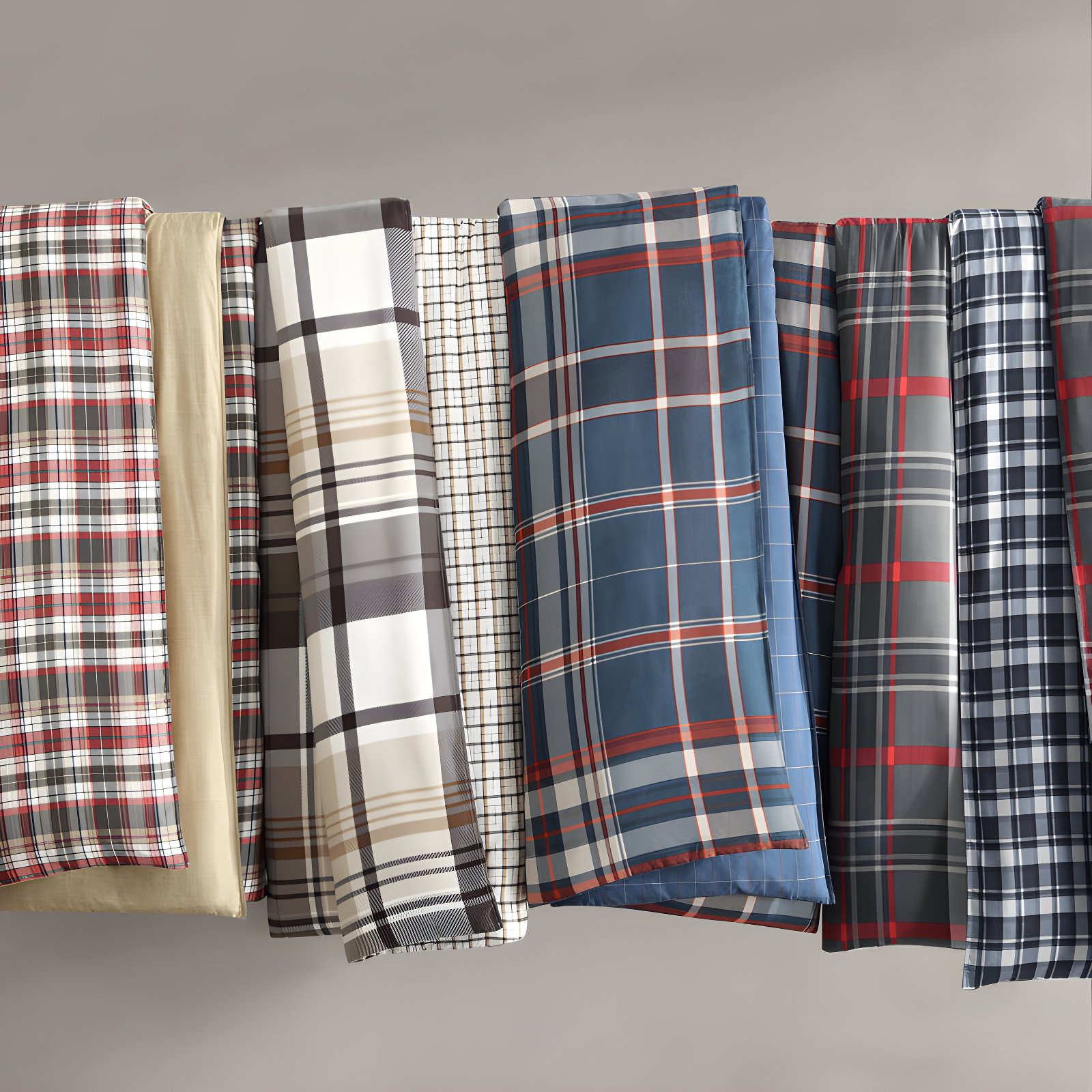 Eddie Bauer Eddie Bauer Willow Plaid Reversible Grey Duvet Cover Set