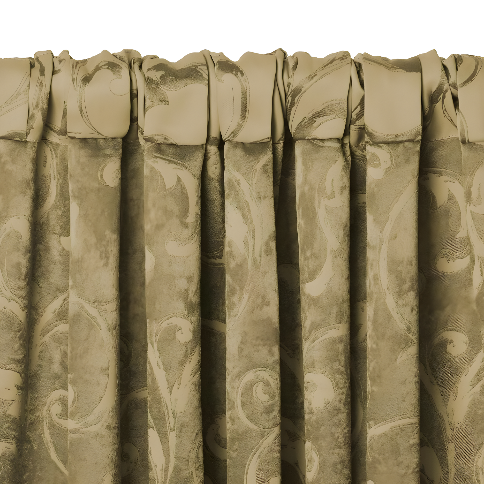 Mia Jacquard Scroll Blackout Window Curtain Panel - 52" x 95" - Gold - Elrene Home Fashions