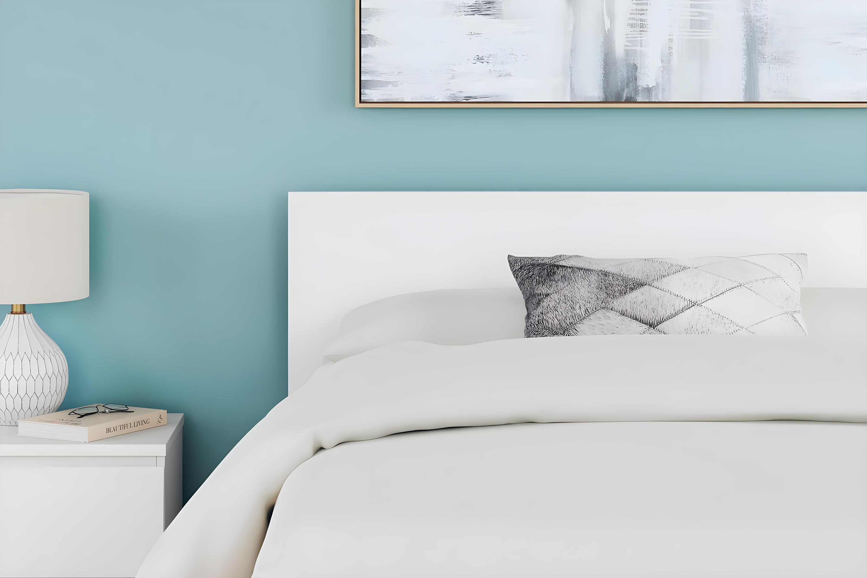 Full White Wood Adjustable Height Storage Bed