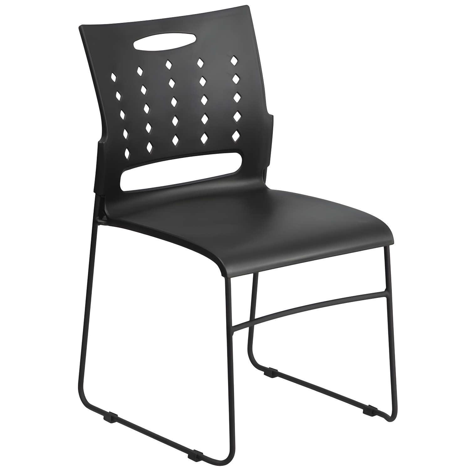 881 lb. Capacity Sled Base Stack Chair with Carry Handle and Air-Vent Back