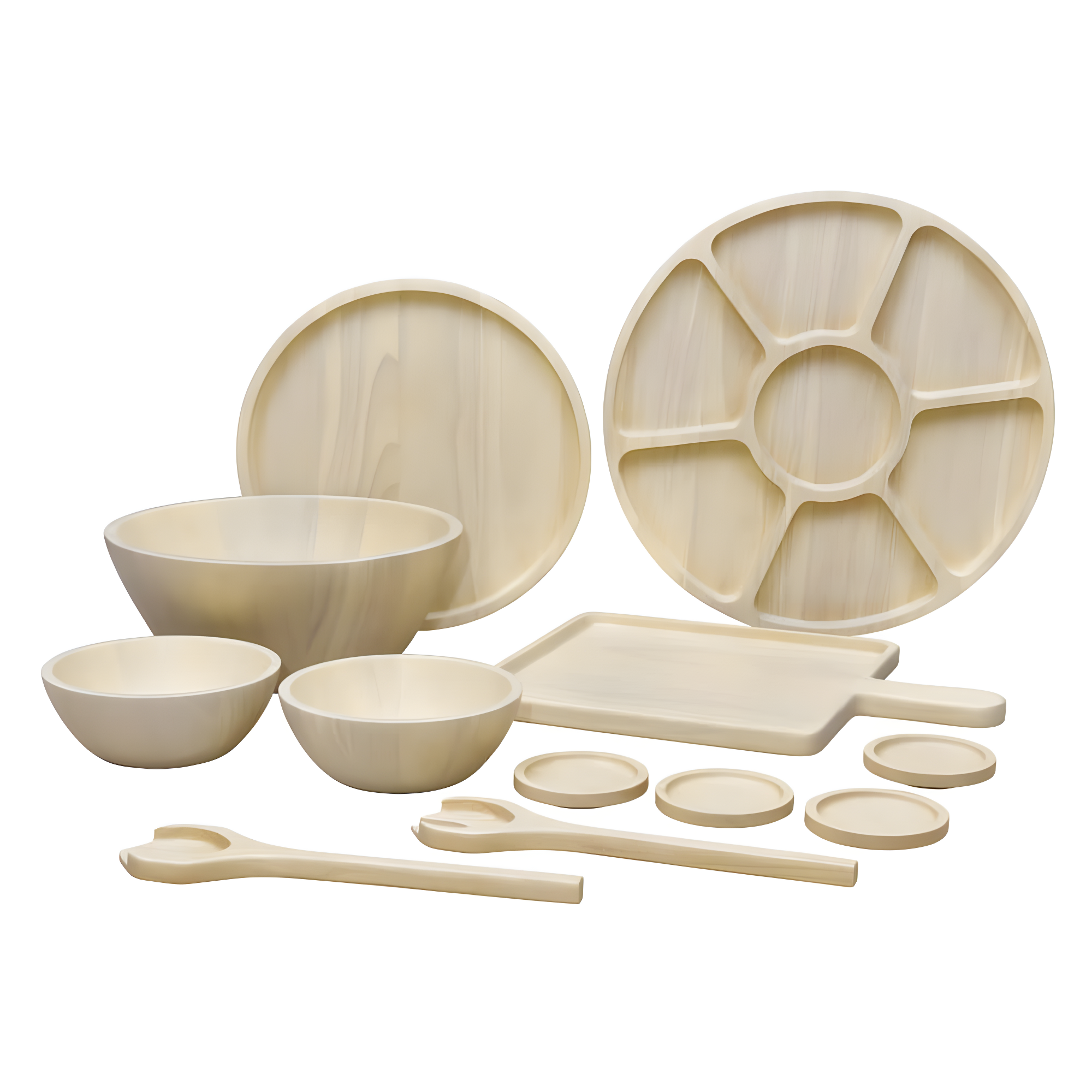 Noritake Hammock Wood Set Of 4 Coasters, 3-3/4"