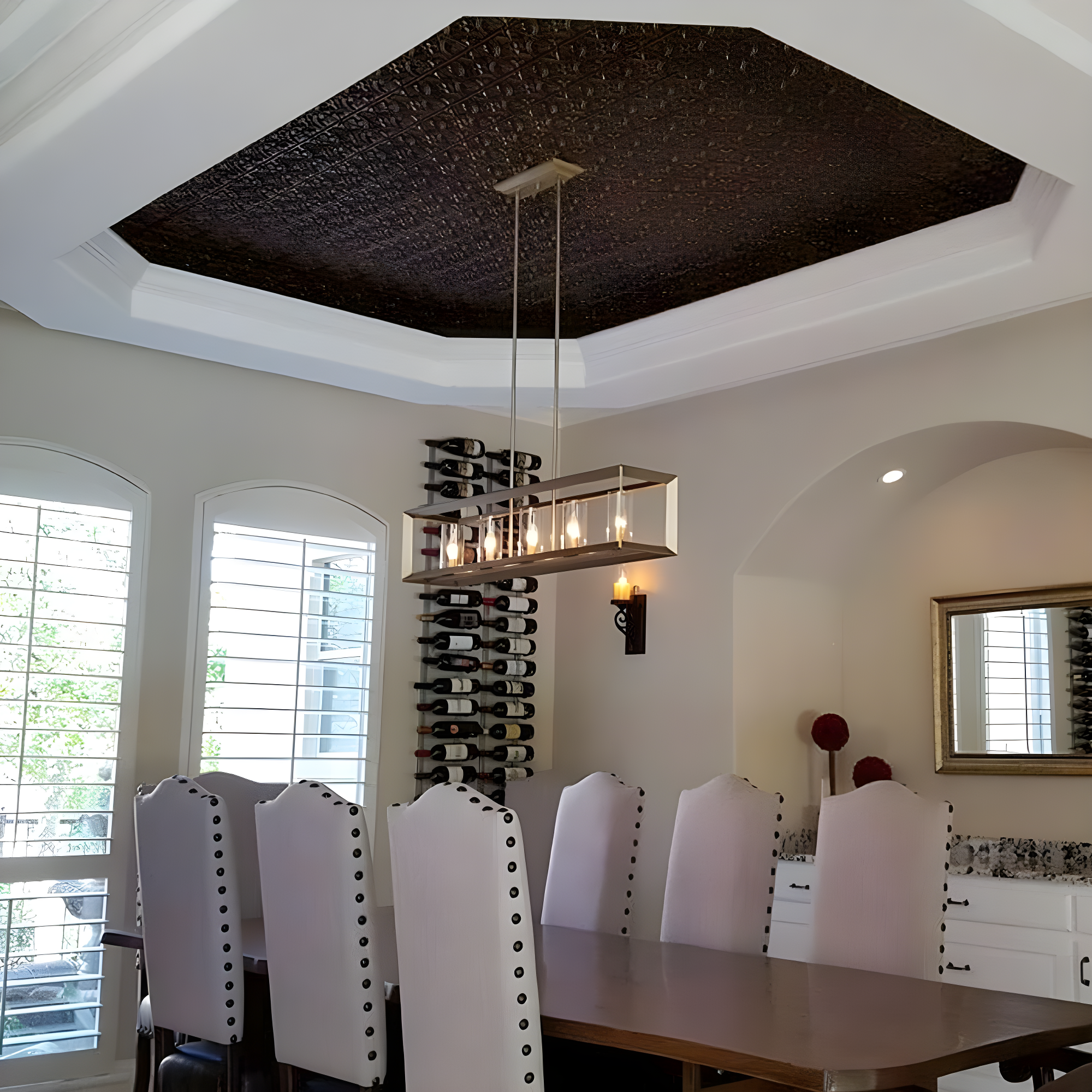 FromPlainToBeautifulInHours Gothic Reims 2 Ft. X 2 Ft. Drop-In Or Glue-Up PVC Ceiling Tile (Set of 10)