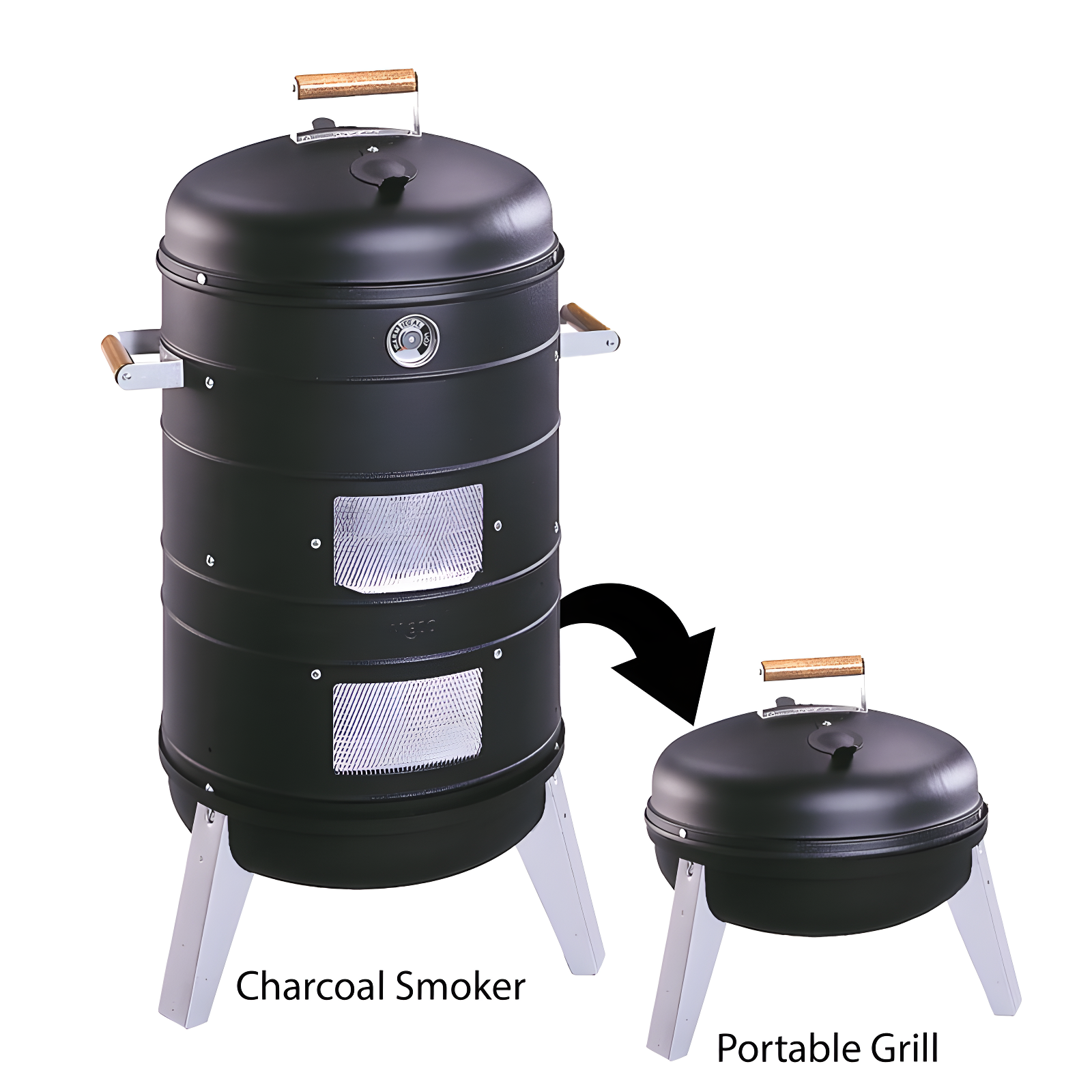 MECO Corporation MECO Corporation Americana Vertical Charcoal Portable 351 Square Inches Smoker