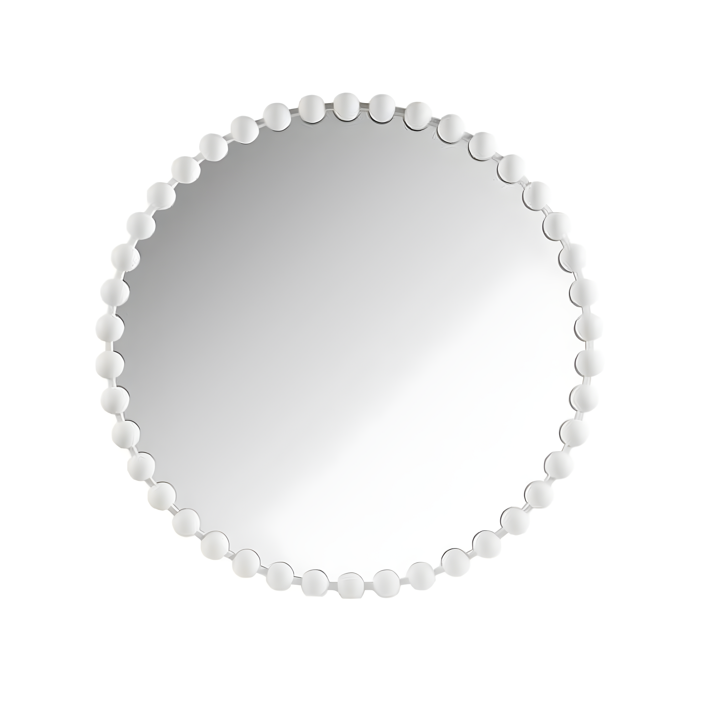 Marlowe Beaded Round Metal Wall Mirror