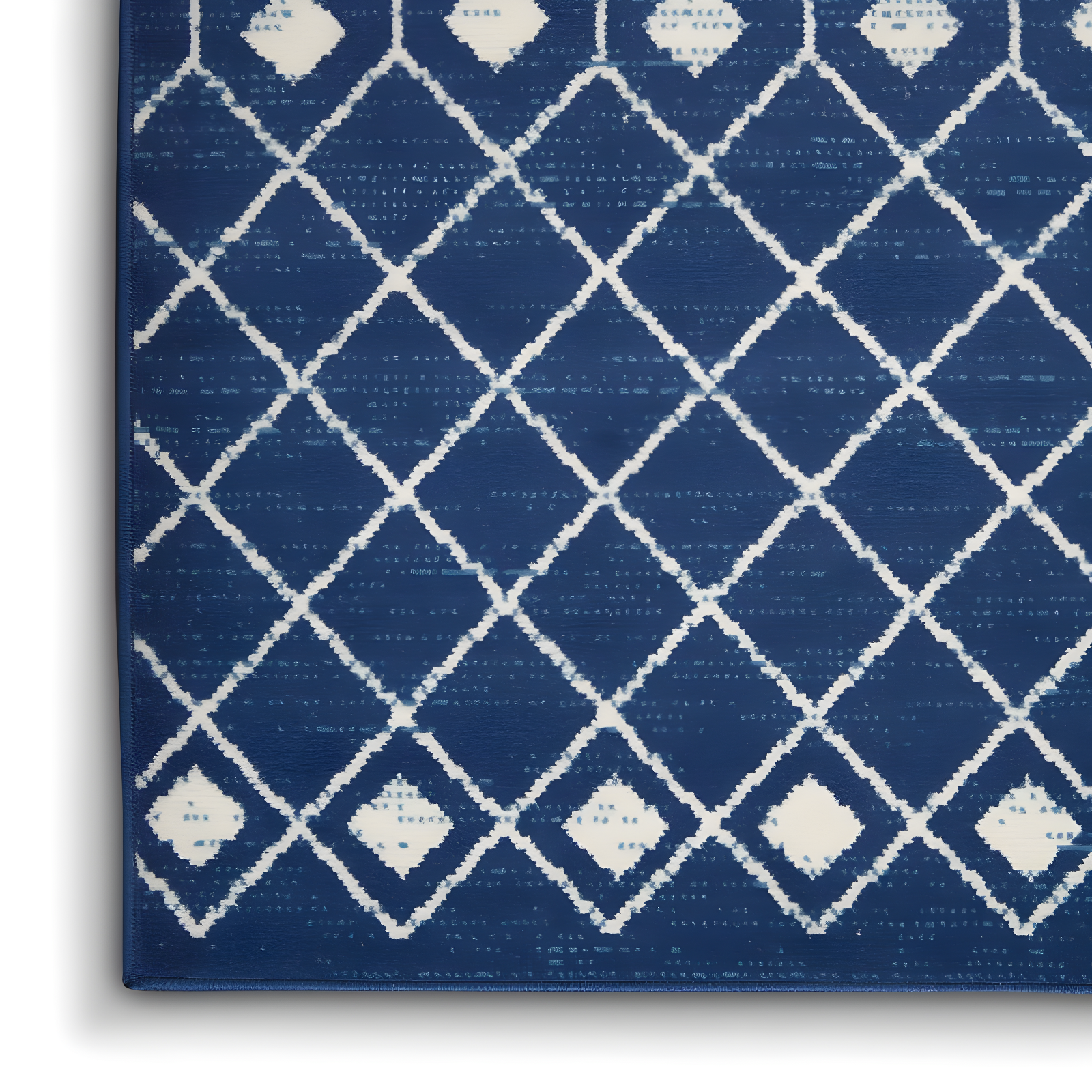 Nourison Grafix GRF37 Navy/White Indoor Area Rug - 5'3 x 7'3