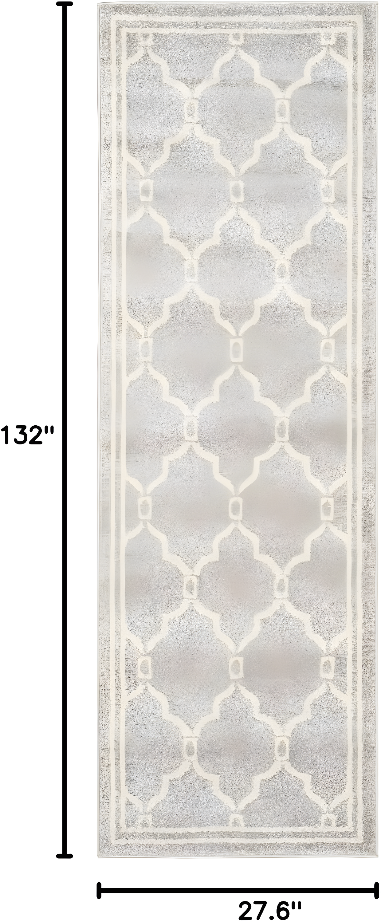Amherst AMT414 Power Loomed Indoor Runner Rug - Light Grey/Ivory - 2'3"x11' - Safavieh