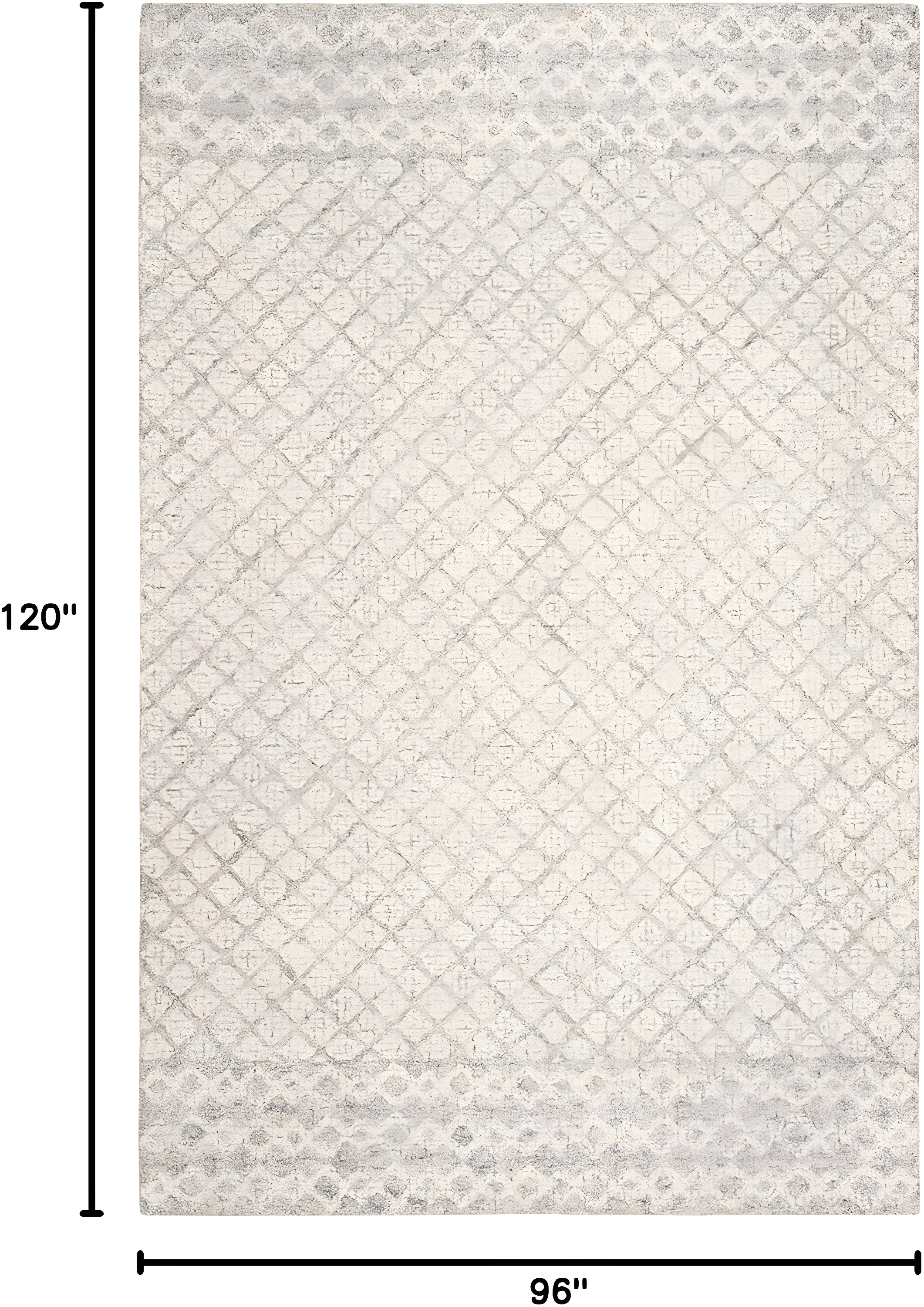 Abstract ABT203 Handmade Indoor Area Rug - Ivory/Grey - 8'x10' - Safavieh