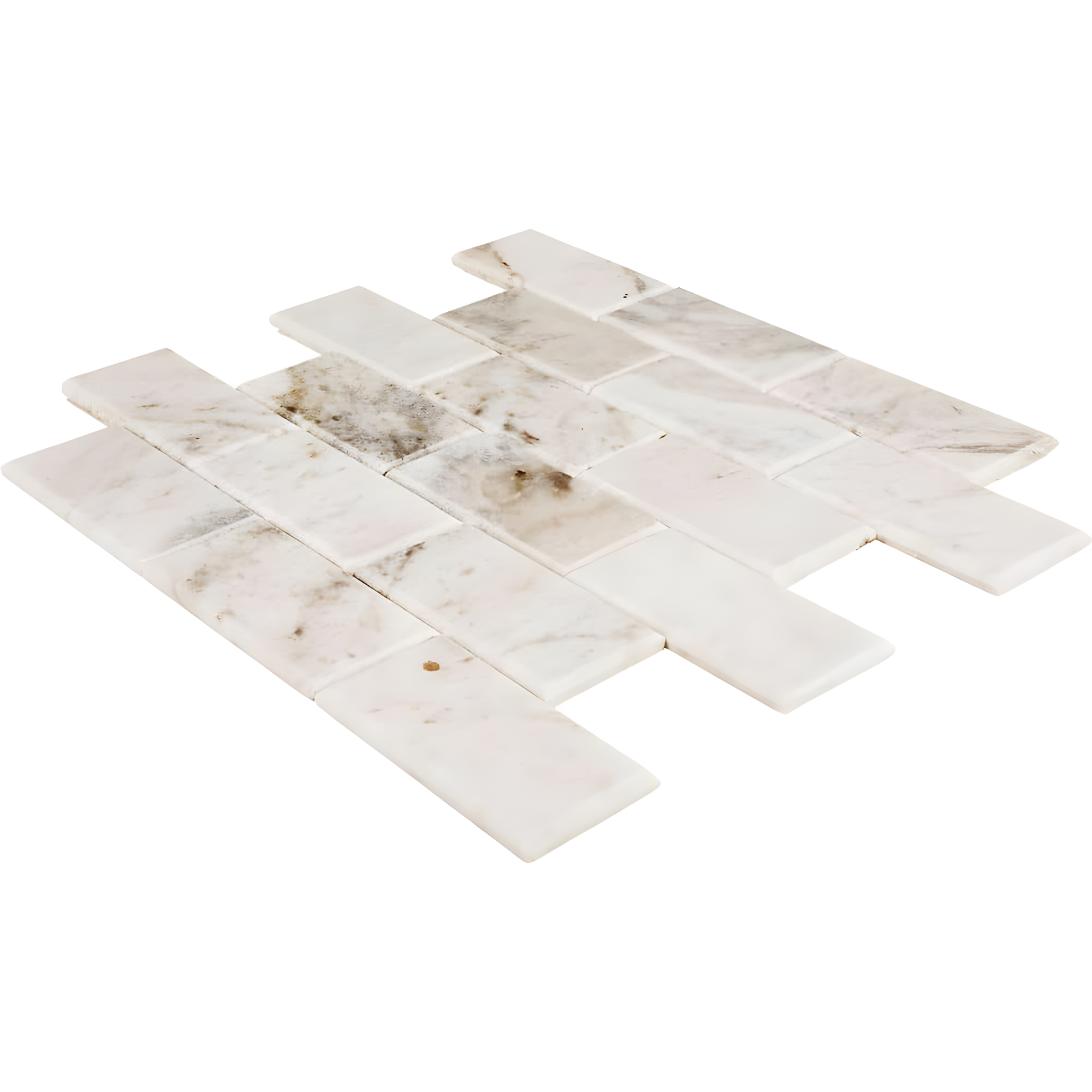 Daltile Simply Stick Mosaix 4'' W x 2'' L Natural Stone Peel and Stick Mosaic Tile