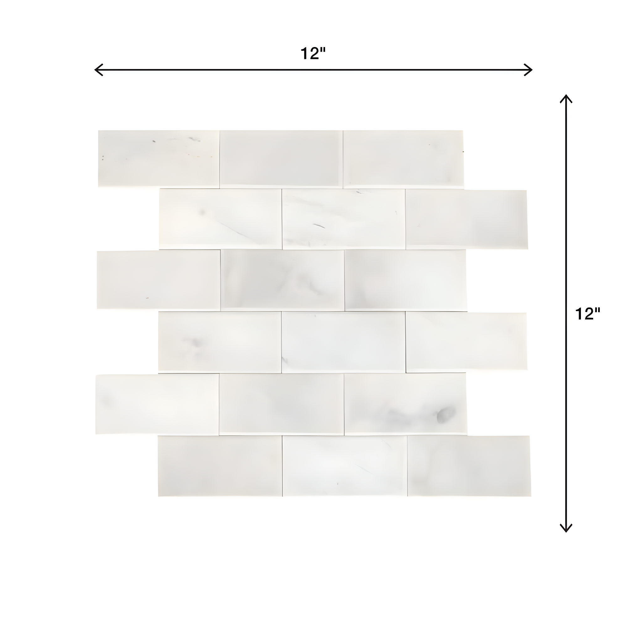 Daltile Simply Stick Mosaix 4'' W x 2'' L Natural Stone Peel and Stick Mosaic Tile
