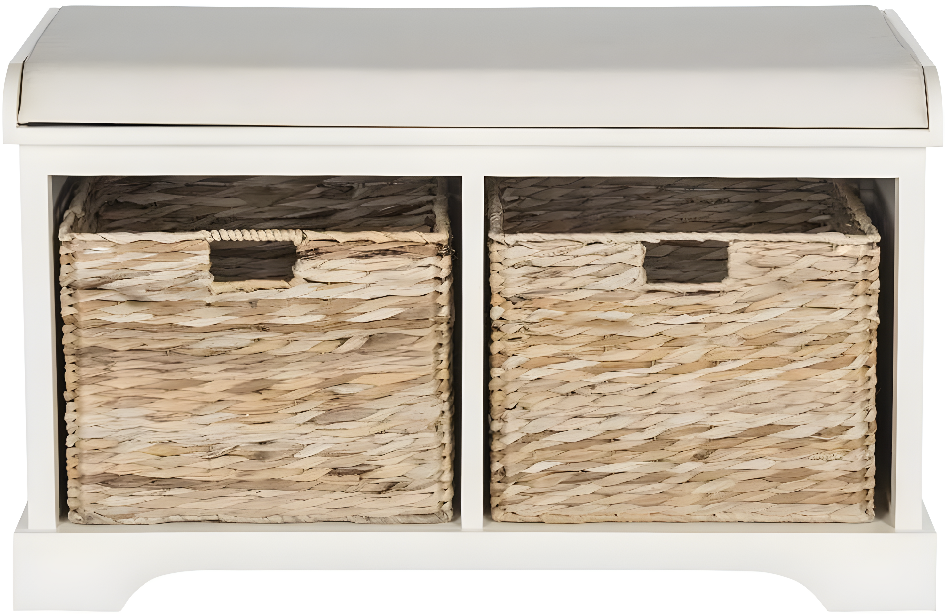 Freddy Wicker Storage Bench - AMH5736 - Vintage White - Safavieh