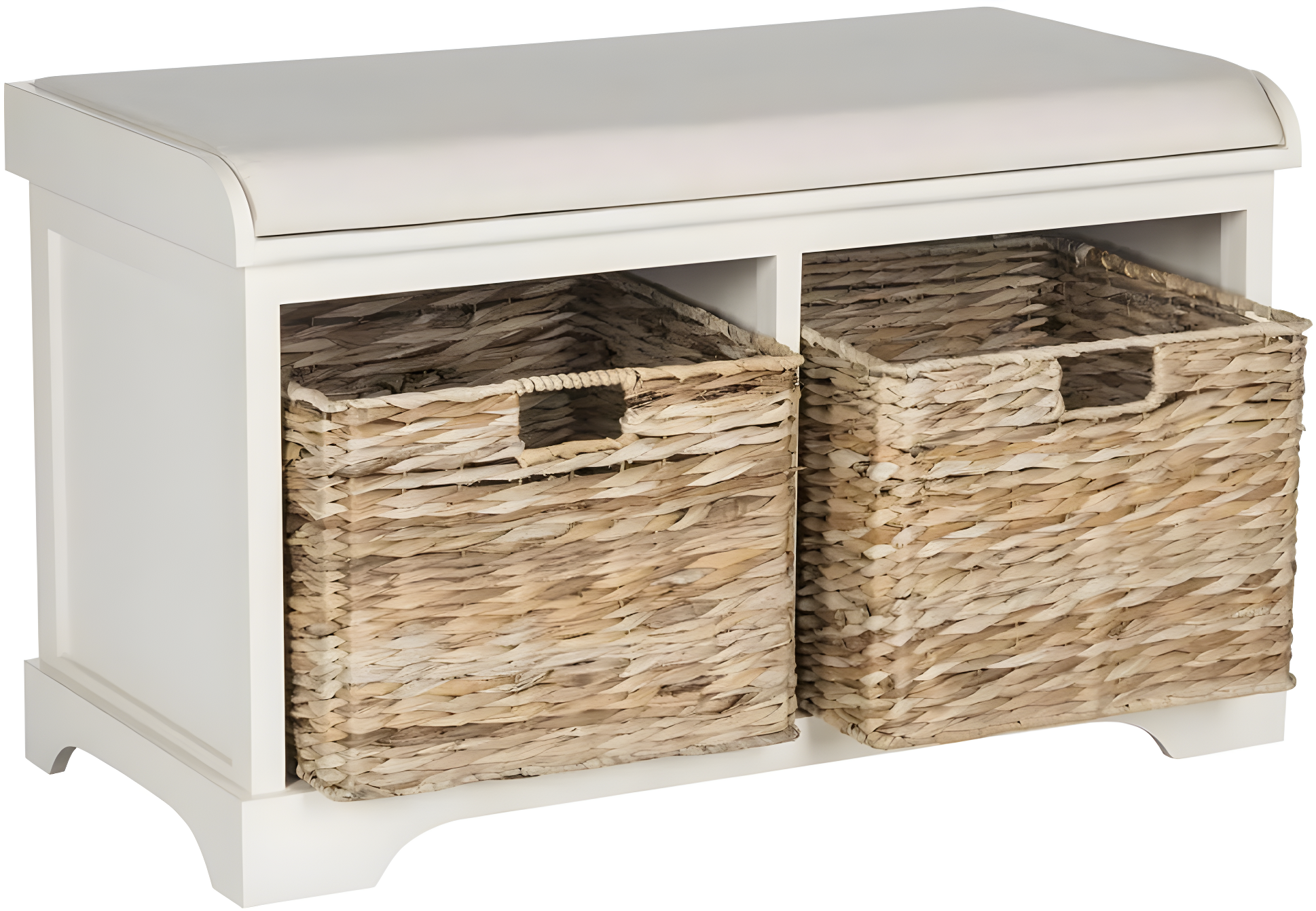 Freddy Wicker Storage Bench - AMH5736 - Vintage White - Safavieh
