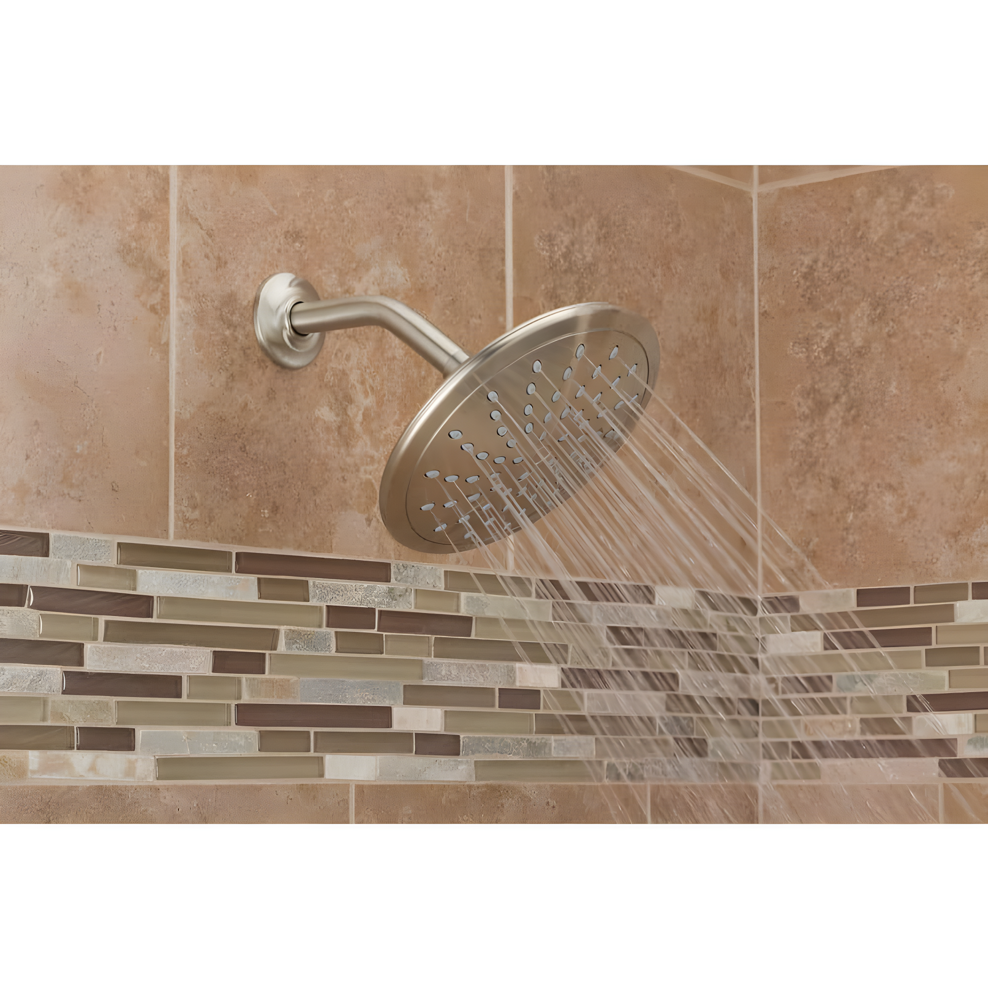 Moen Wide Round Rain Shower Head for Bathroom with 2 GPM High-Pressure Rainfall Spray