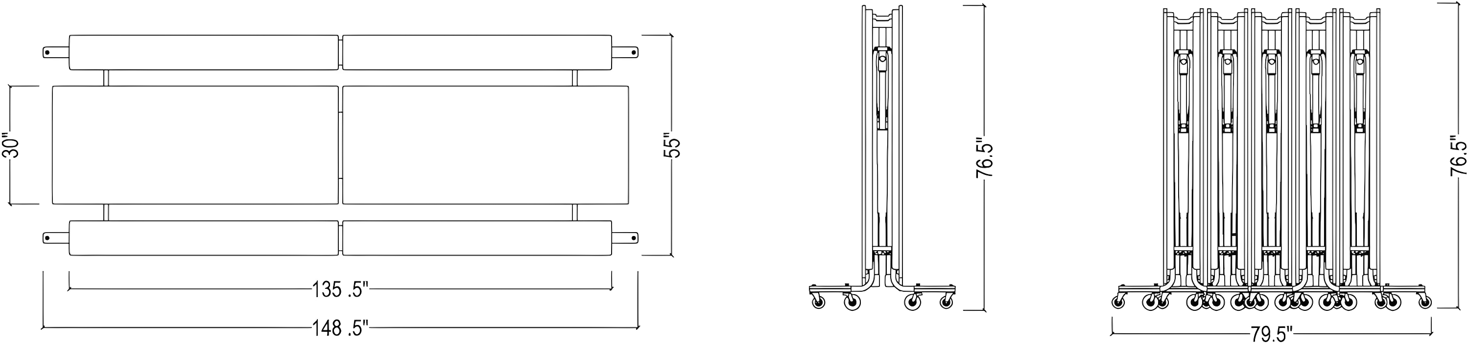 Palmer Hamilton Palmer Hamilton 145'' Rectangle Bench Cafeteria Table with Metal Frame