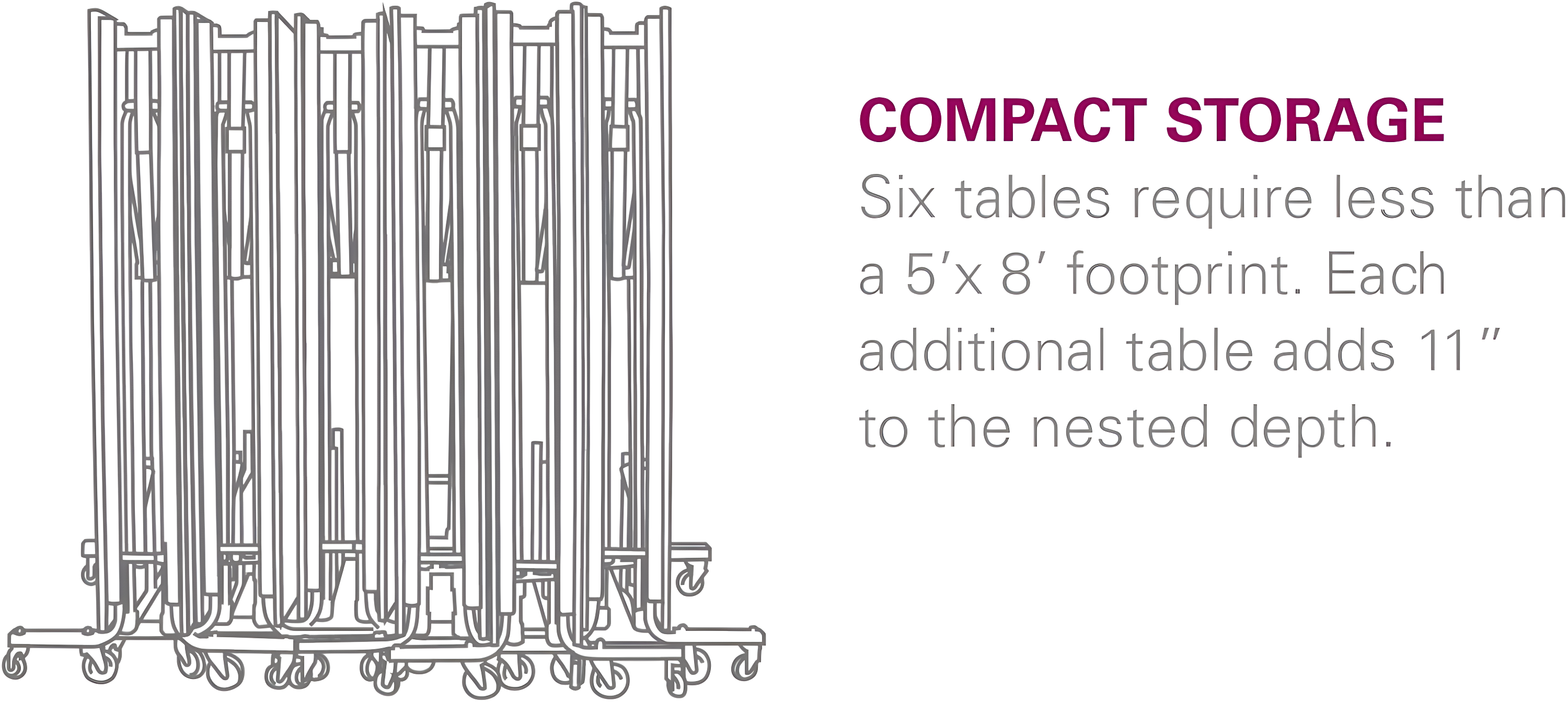 Palmer Hamilton Palmer Hamilton 145'' Rectangle Bench Cafeteria Table with Metal Frame
