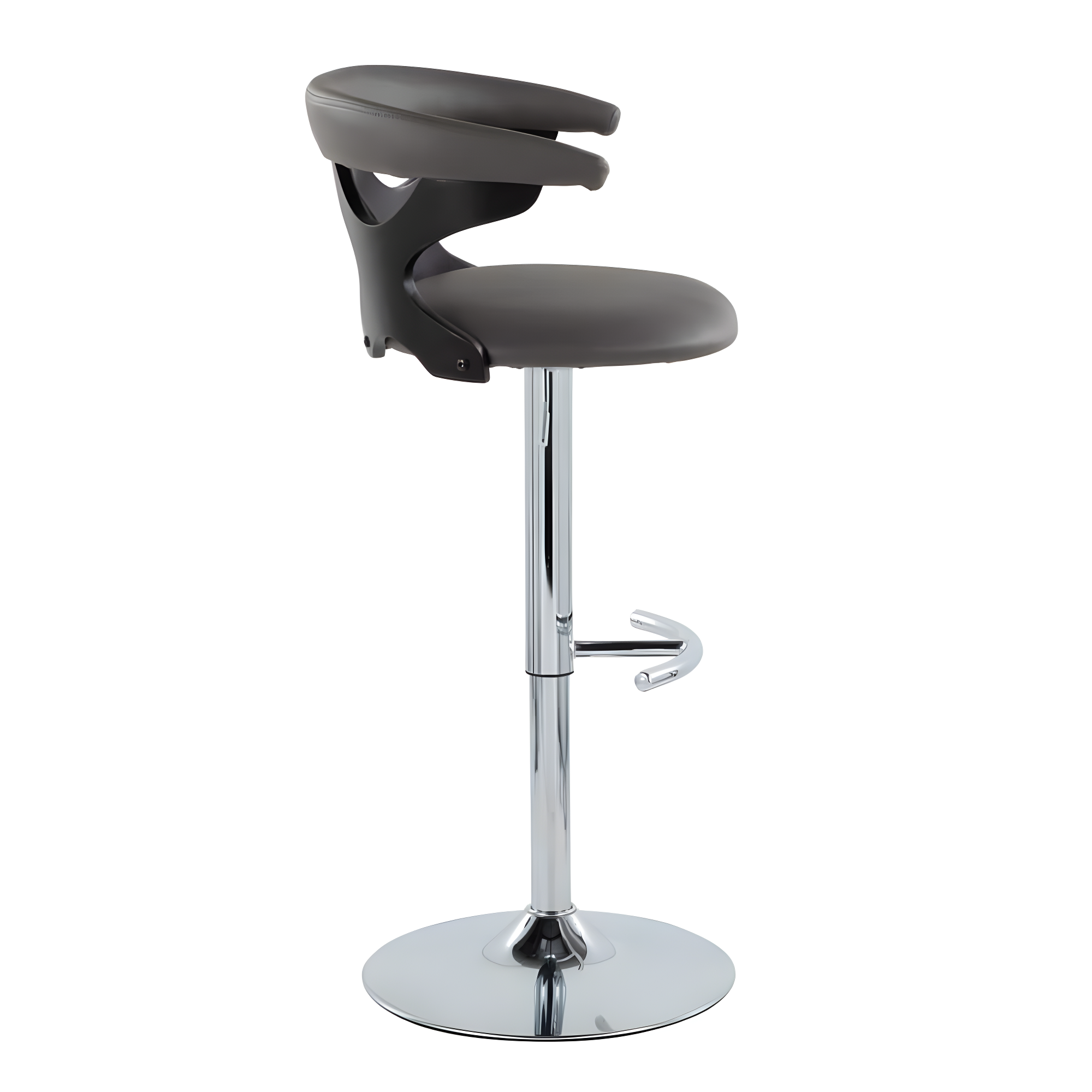 LumiSource Gardenia Swivel Upholstered Adjustable Height Counter Stool with Metal Frame (Set of 2)