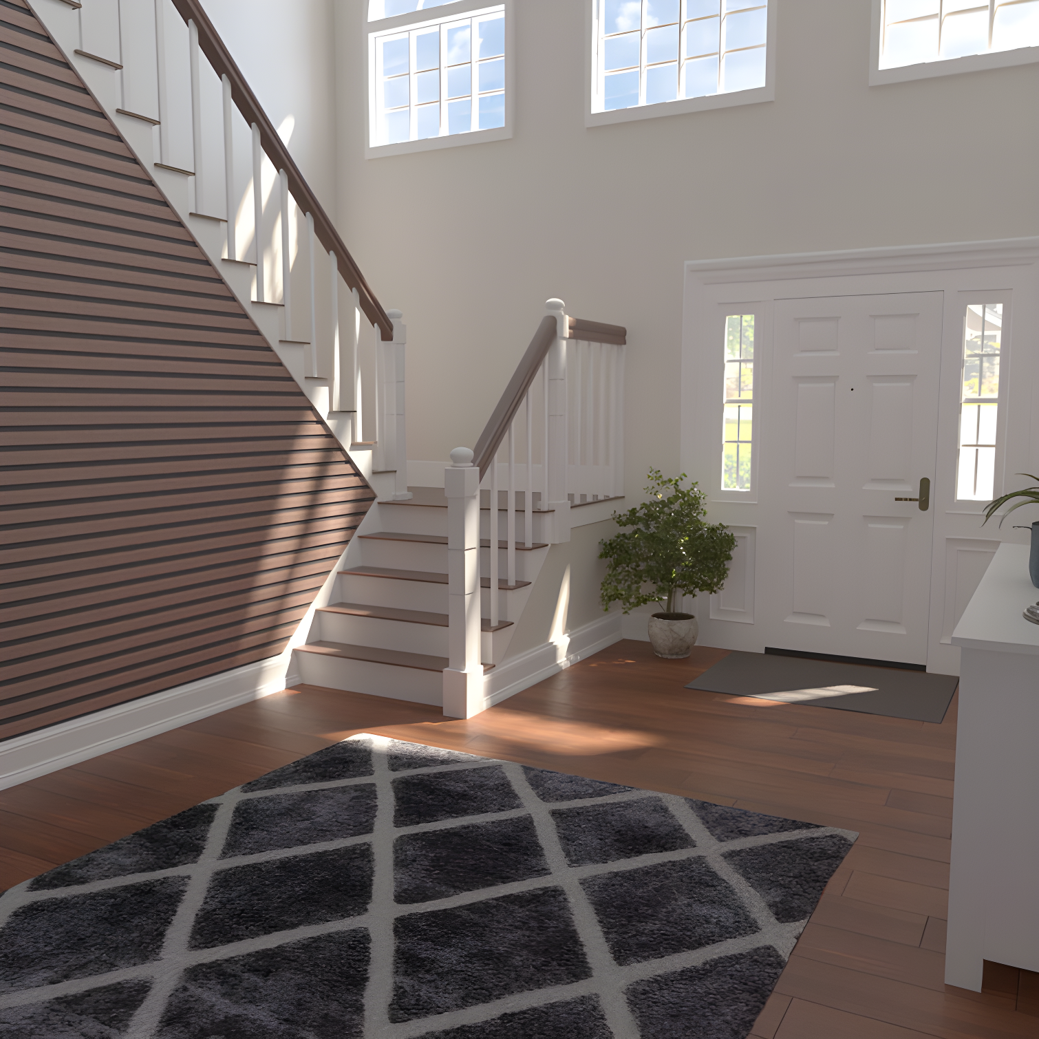 Ekena Millwork Adjustable Wood Slat Wall Panel Kit