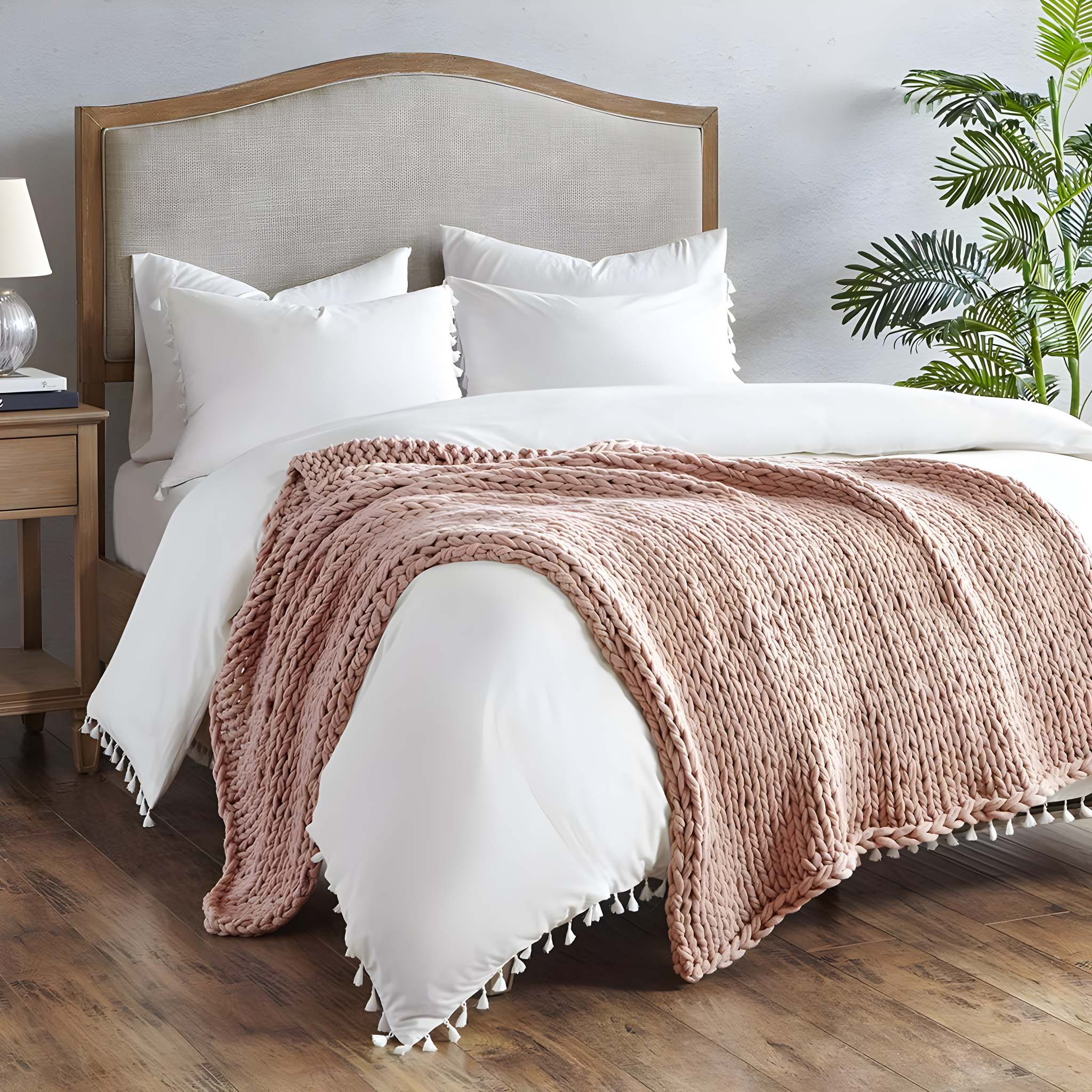 Kelly Clarkson Home Madison Hand Made Chunky Double Knit Throw Blanket