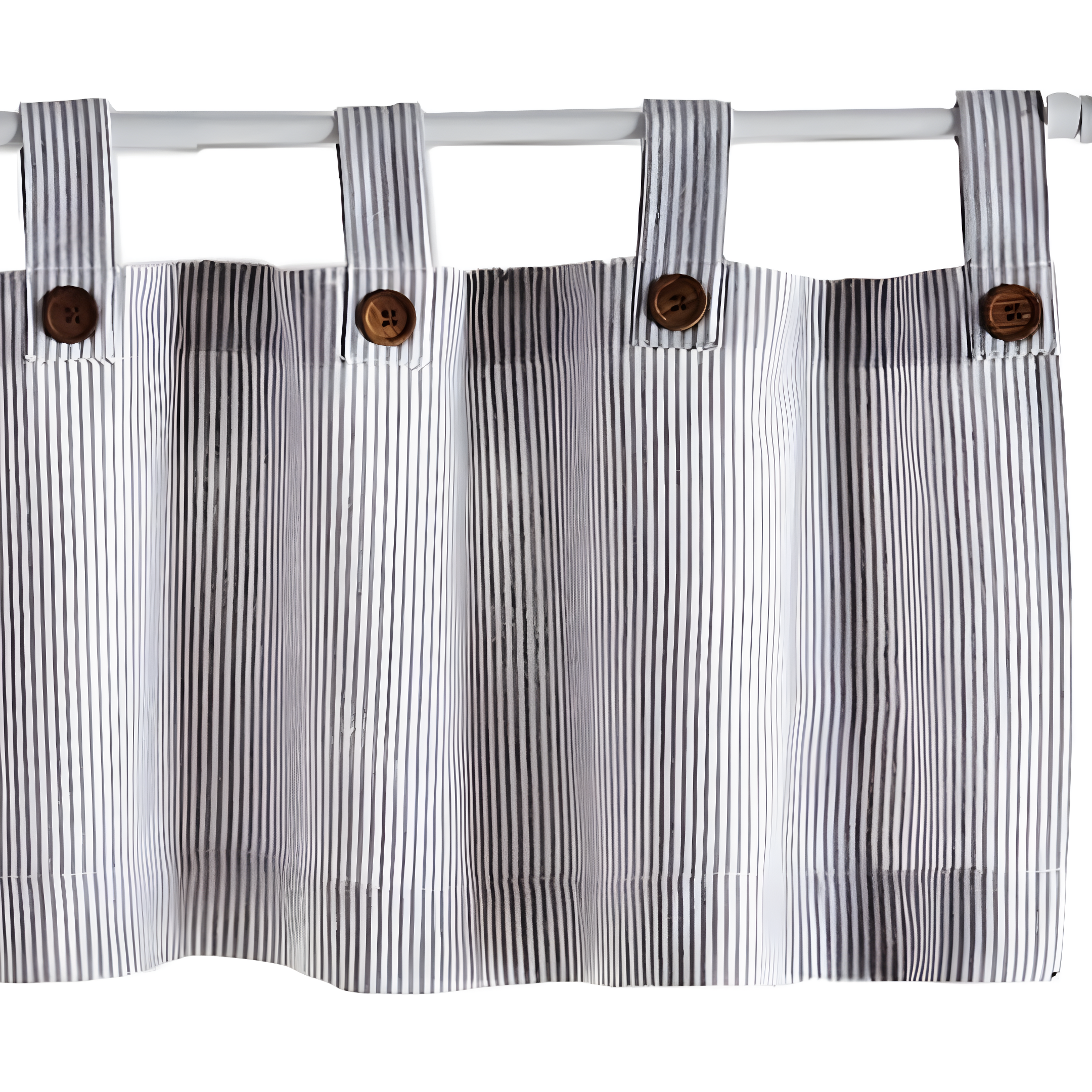 Gracie Oaks Liviana Striped Cotton Tailored 60'' W Window Valance