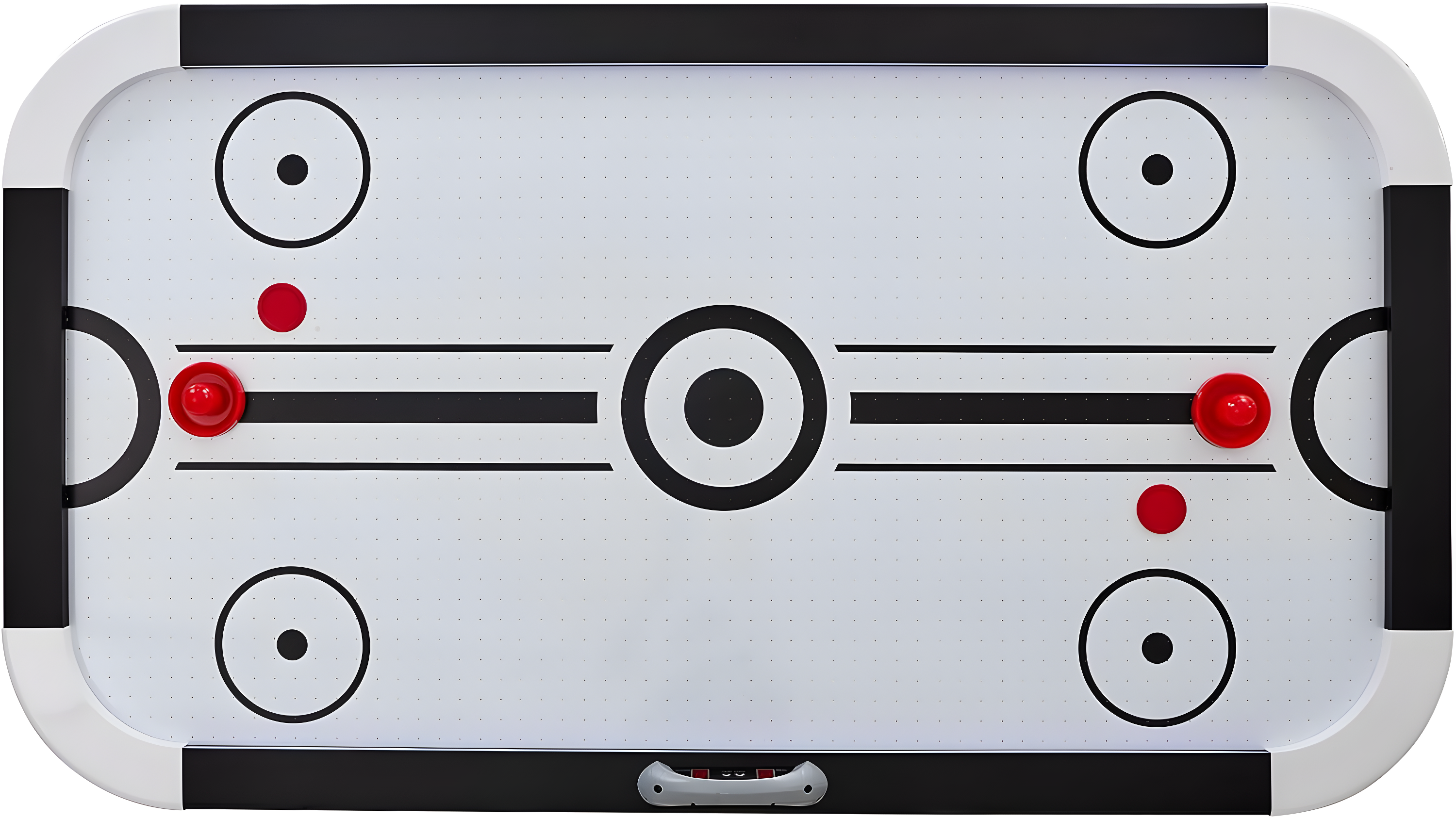VEVOR 72" Air-Powered Hockey Table, Indoor LED Hockey Game Set with 2 Pucks, 2 Pushers, and Electronic Score System - Ideal for Kids, Adults, and Family Game Rooms
