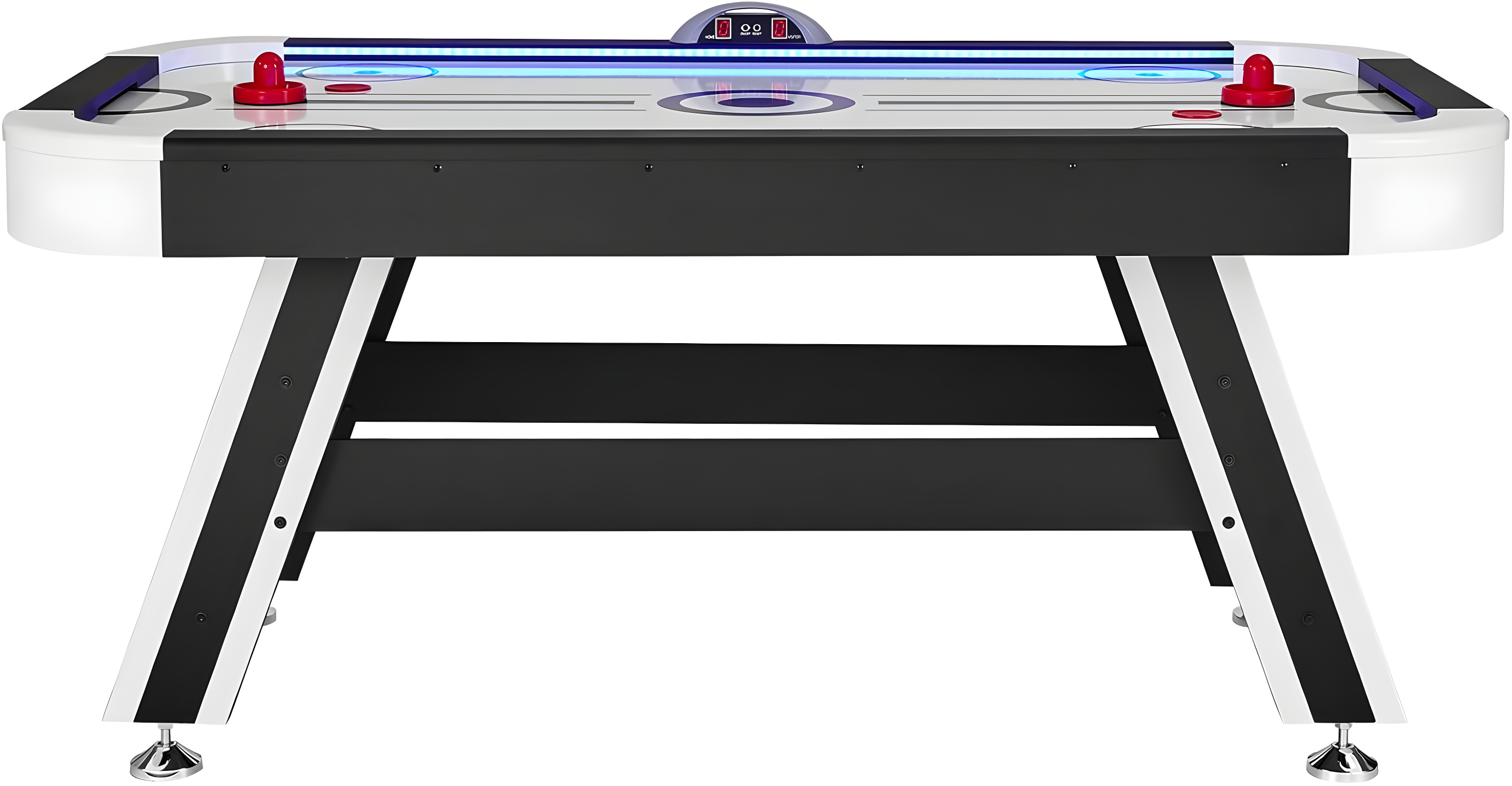 VEVOR 72" Air-Powered Hockey Table, Indoor LED Hockey Game Set with 2 Pucks, 2 Pushers, and Electronic Score System - Ideal for Kids, Adults, and Family Game Rooms