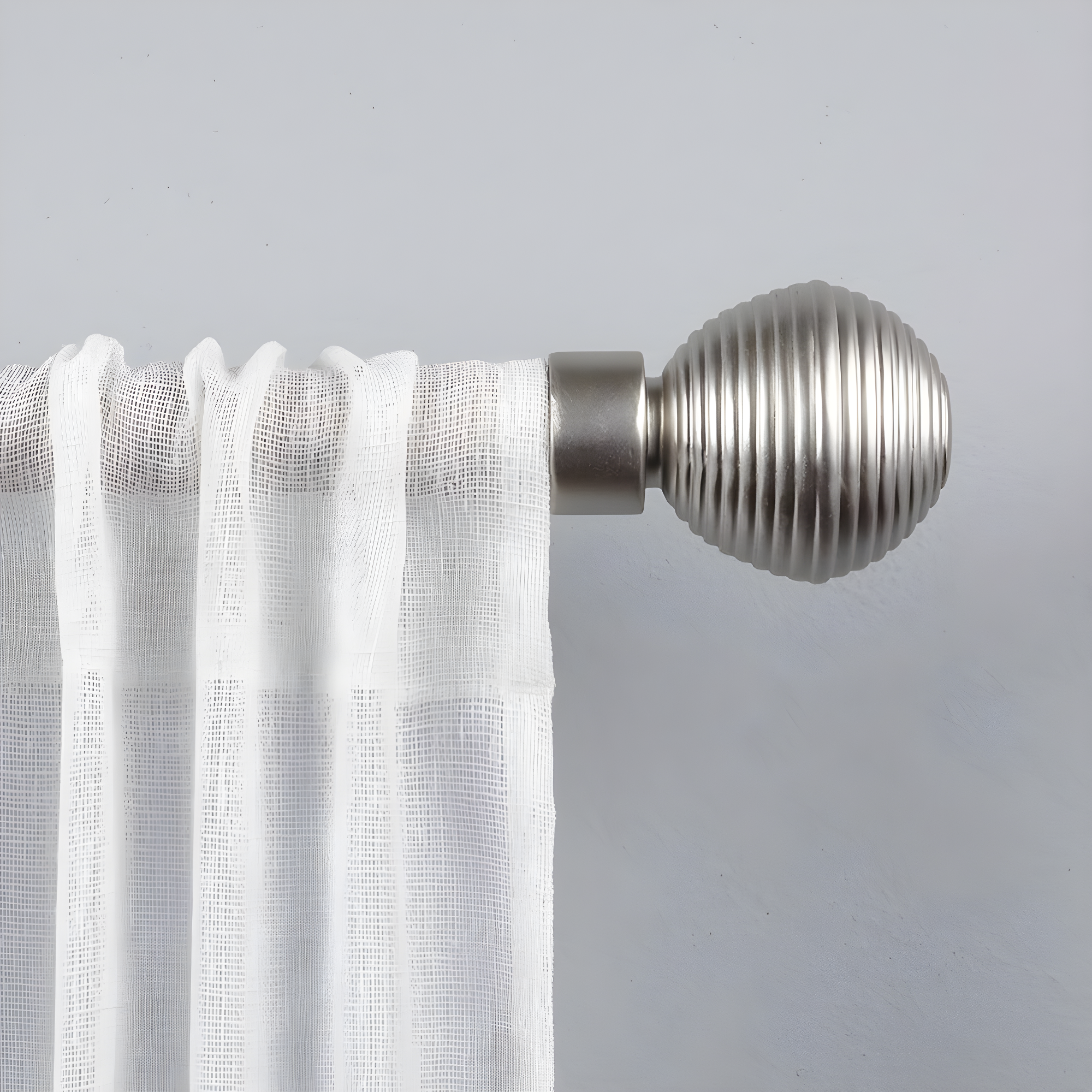 Exclusive Home 66"-120" Modern Layer Curtain Rod - Matte Silver