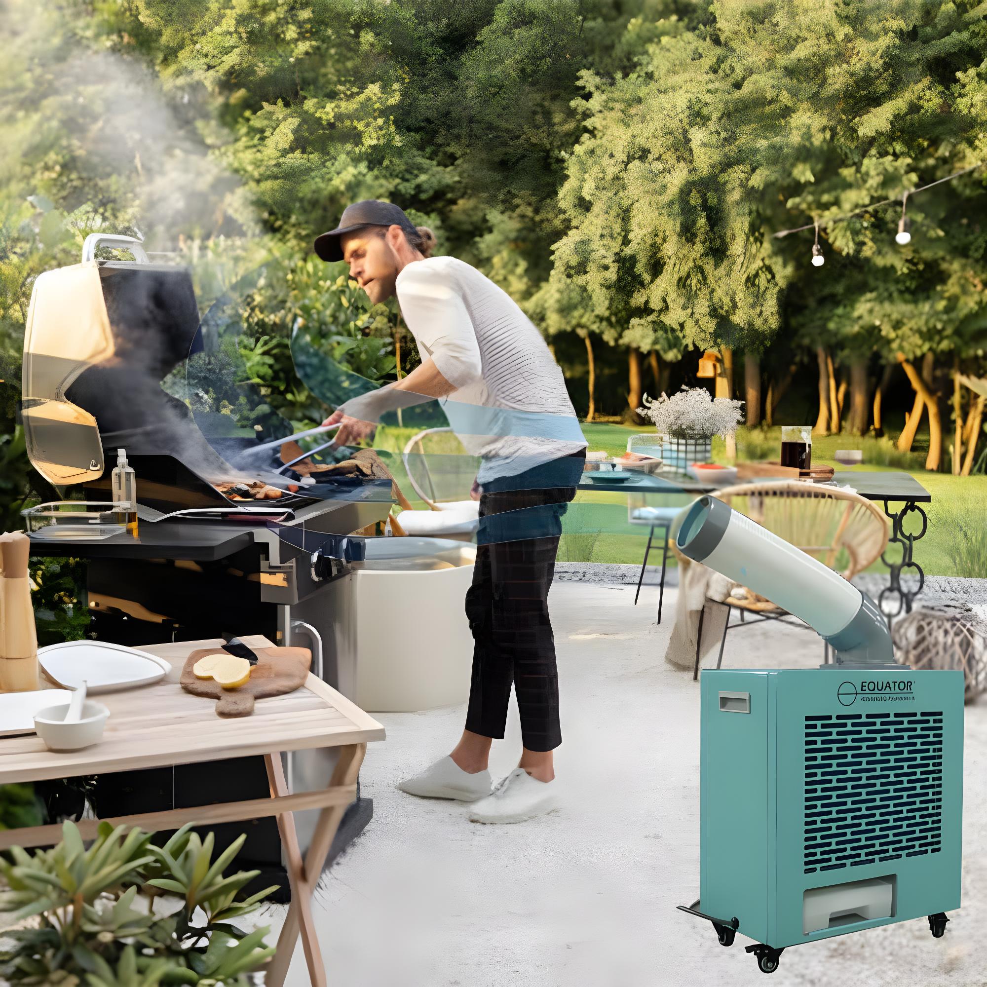 Equator Advanced Appliances Equator 3-in-1 AC Heater Air 9000BTU Outdoor Air Conditioner/ Spot Cooler IP24 Casters 110V