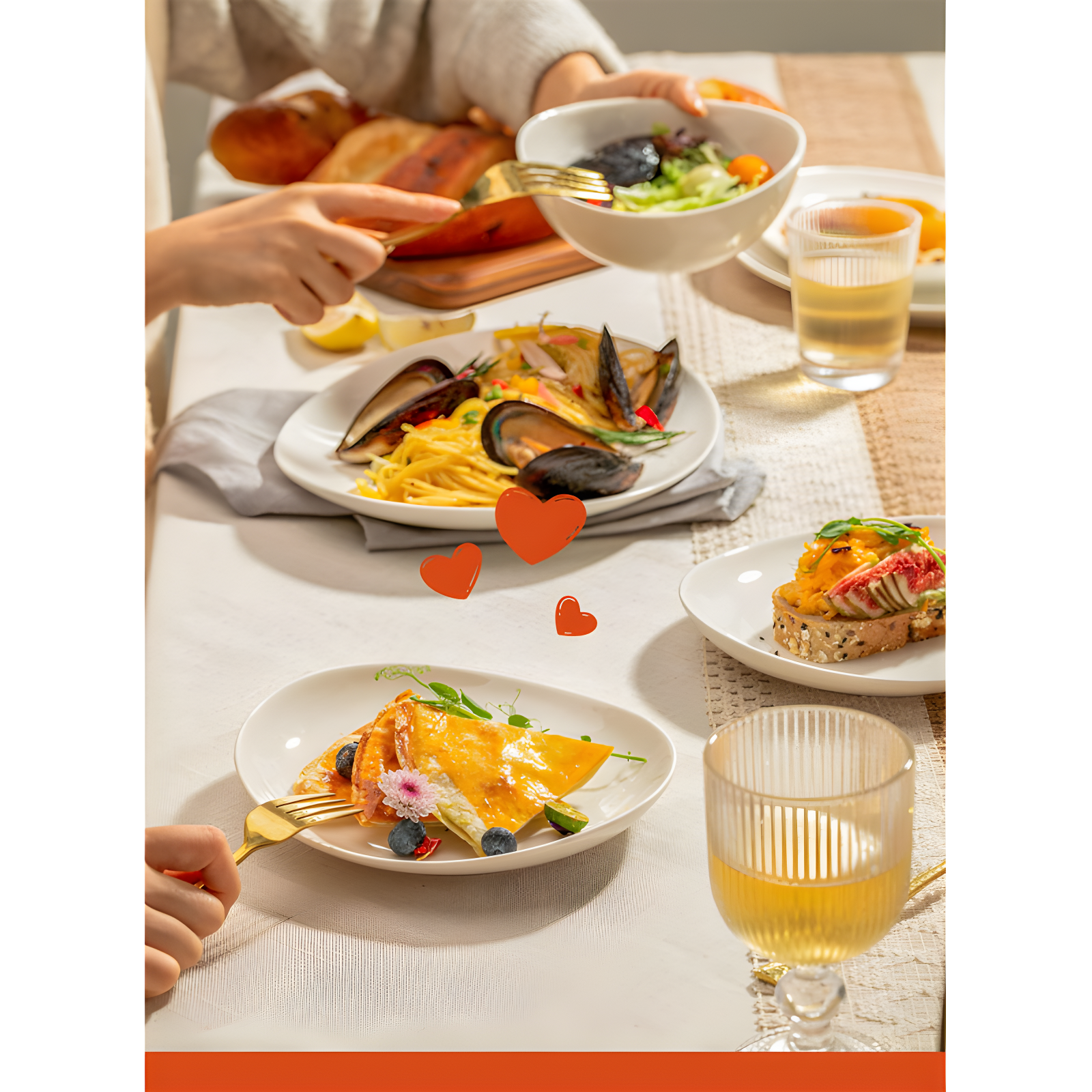 Hokku Designs 6 Inches Small Appetizer Plates Matte Porcelain, Elegant Mini Size Round Serving Plates For Dessert, Salad, Snacks, Set Of 6