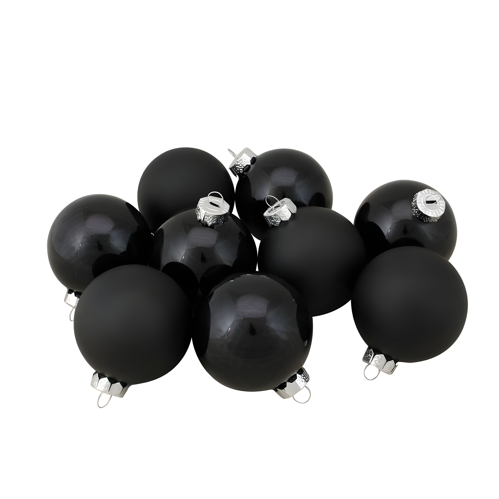 Glass Christmas Ball Ornament (Set of 9)