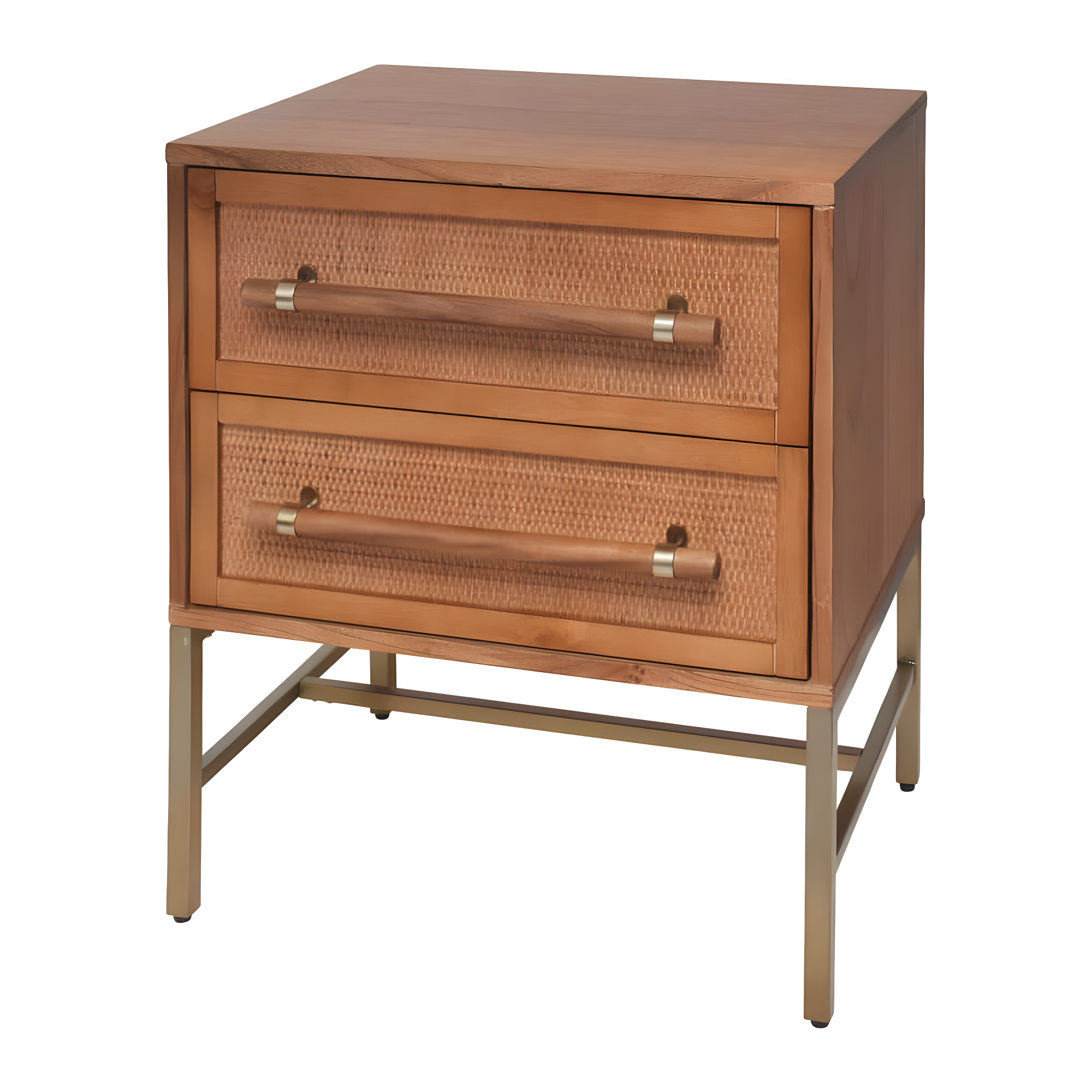 Sophia 2 Drawer Rattan Nightstand
