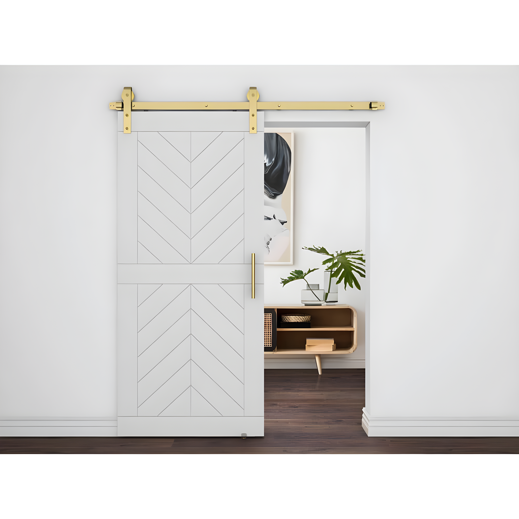 National Hardware 72" Designer Interior Barn Door Kit with Soft Close