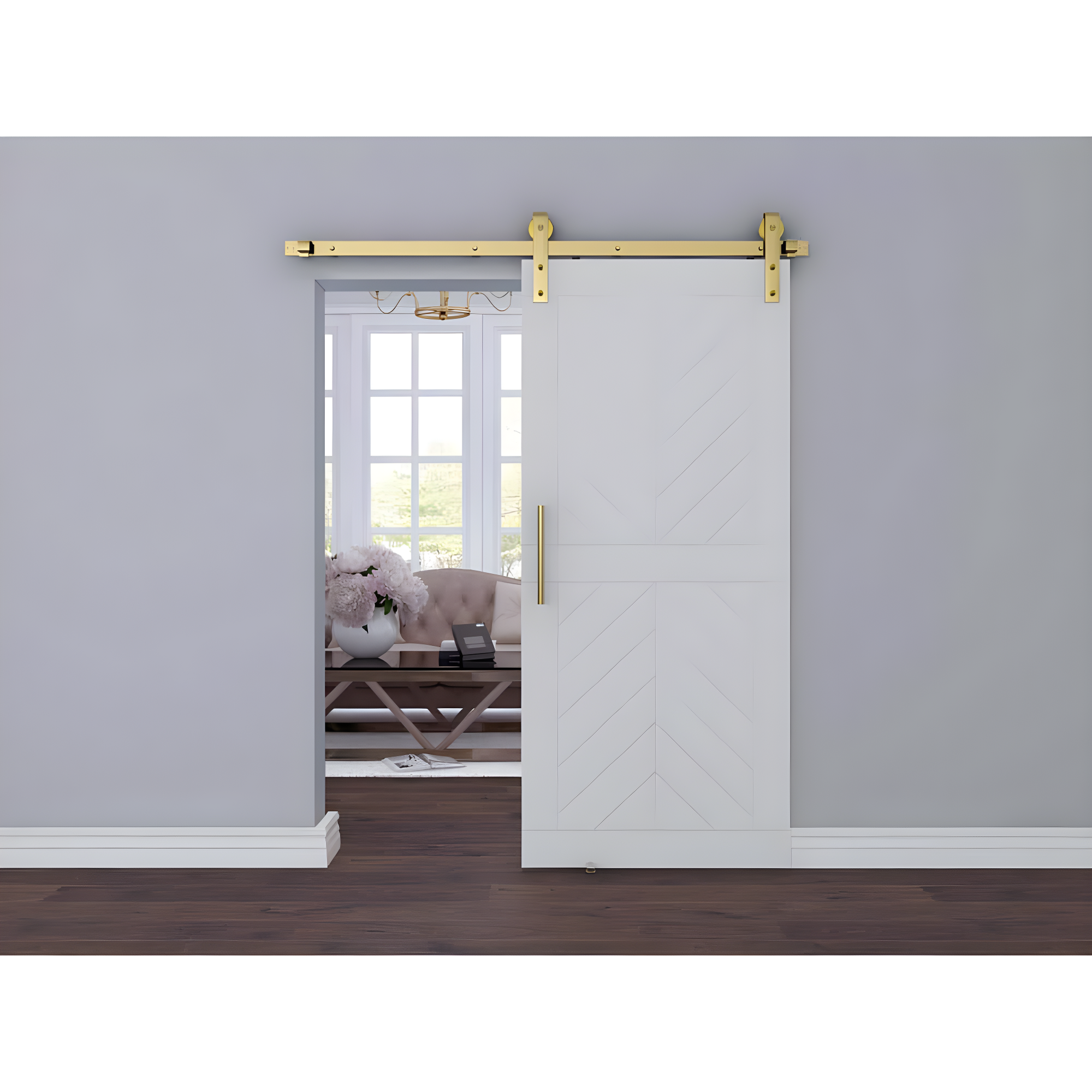National Hardware 72" Designer Interior Barn Door Kit with Soft Close