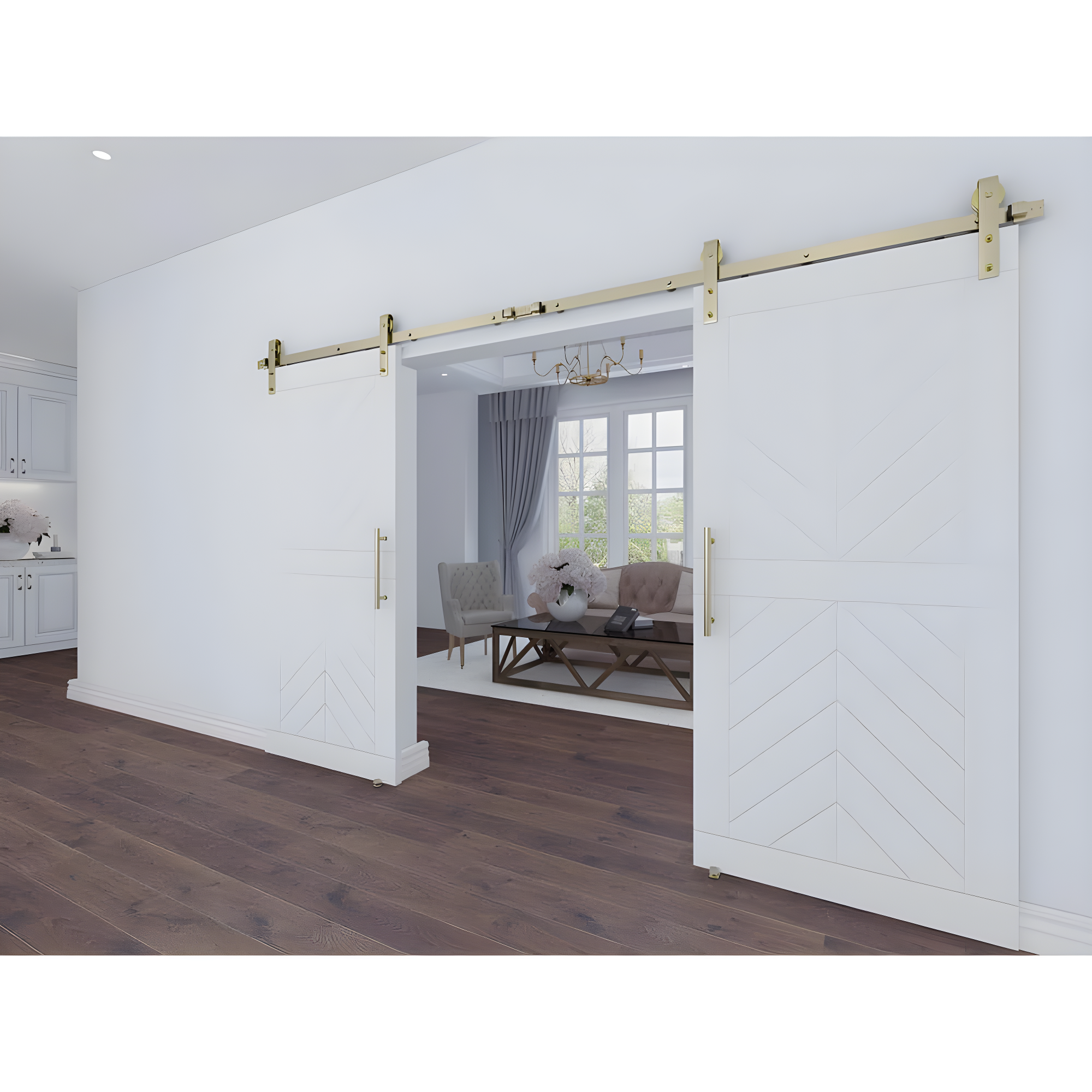 National Hardware 72" Designer Interior Barn Door Kit with Soft Close