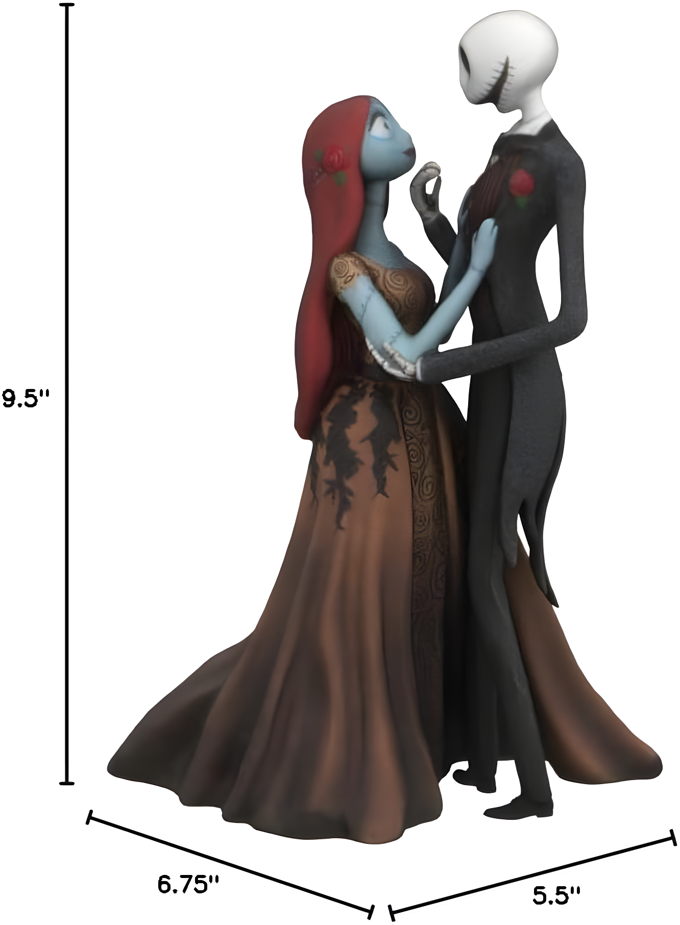 enesco Disney Showcase Jack & Sally Couture de Force Figurine 9.5in H