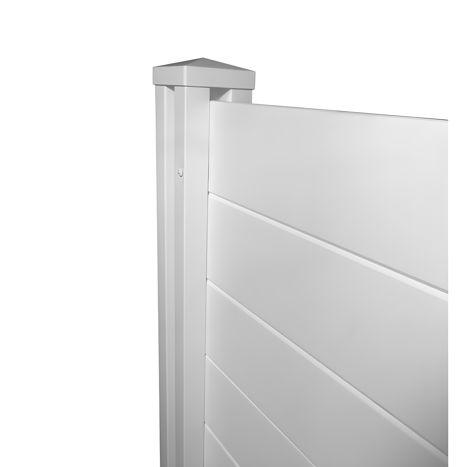 4ft H x 4ft W (2 Panels) No Dig Enclo Premium White Vinyl Privacy Screen, Outdoor Privacy Panels, Use As Air Conditioner Fence, Trash Can Enclosure, Pool Equipment Enclosure, ZP19014