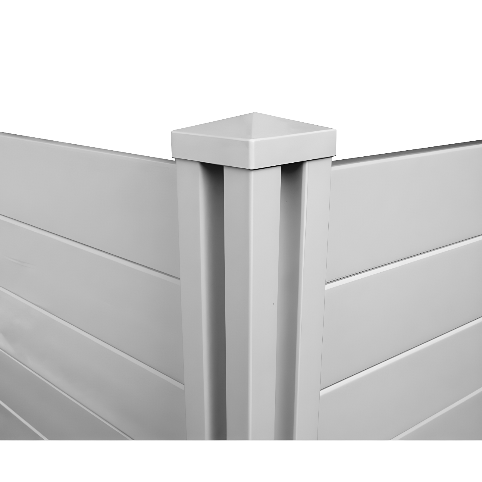 4ft H x 4ft W (2 Panels) No Dig Enclo Premium White Vinyl Privacy Screen, Outdoor Privacy Panels, Use As Air Conditioner Fence, Trash Can Enclosure, Pool Equipment Enclosure, ZP19014