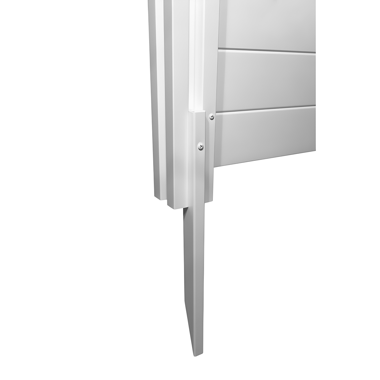 4ft H x 4ft W (2 Panels) No Dig Enclo Premium White Vinyl Privacy Screen, Outdoor Privacy Panels, Use As Air Conditioner Fence, Trash Can Enclosure, Pool Equipment Enclosure, ZP19014