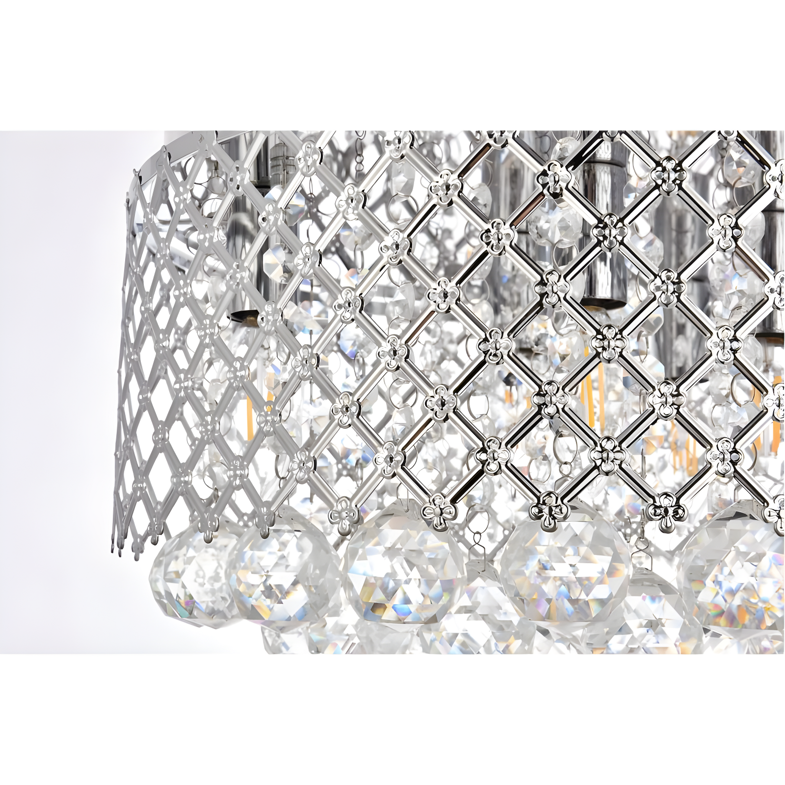 Elegant Lighting Tully 6 lights pendant in chrome