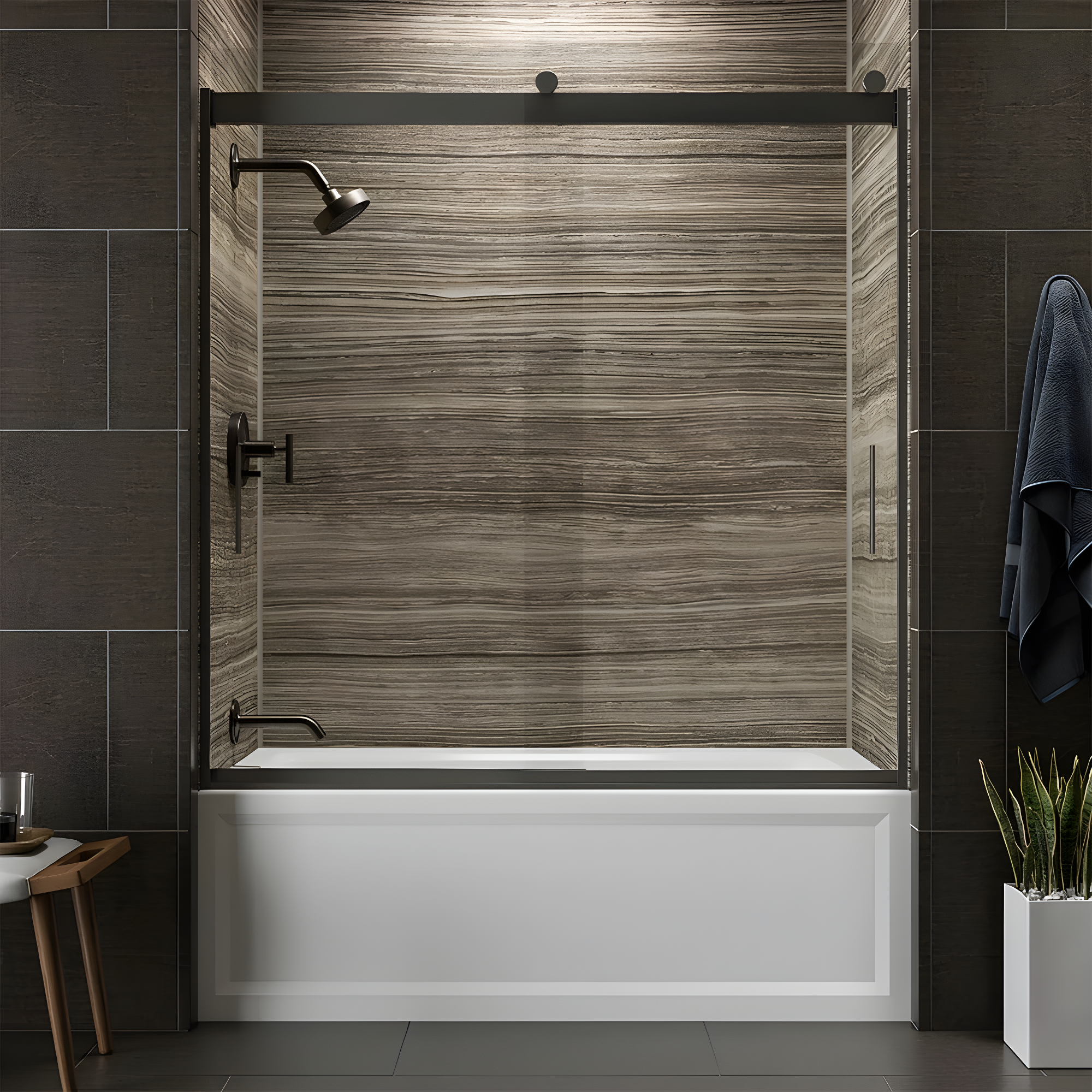 Archer® 60" x 32" Acrylic Alcove Soaking Bathtub with Comfort Depth