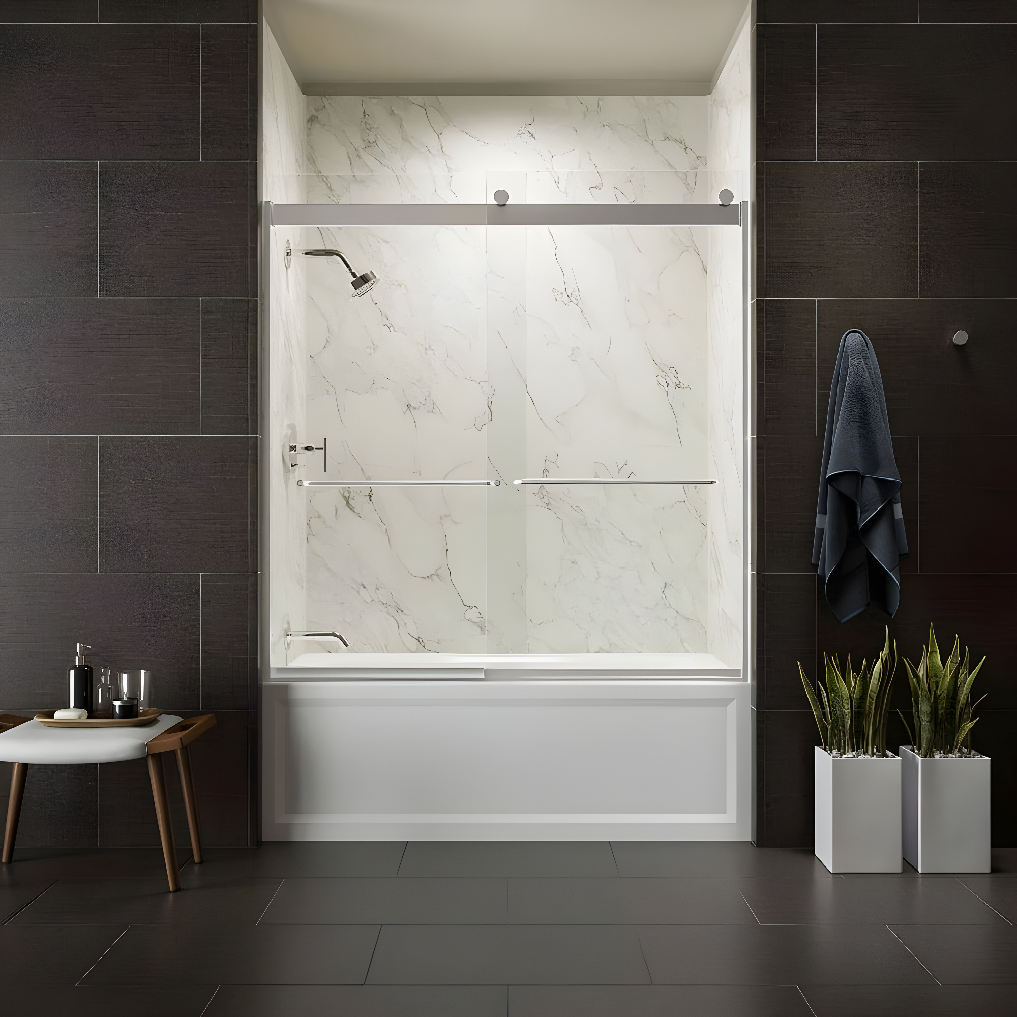 Archer® 60" x 32" Acrylic Alcove Soaking Bathtub with Comfort Depth