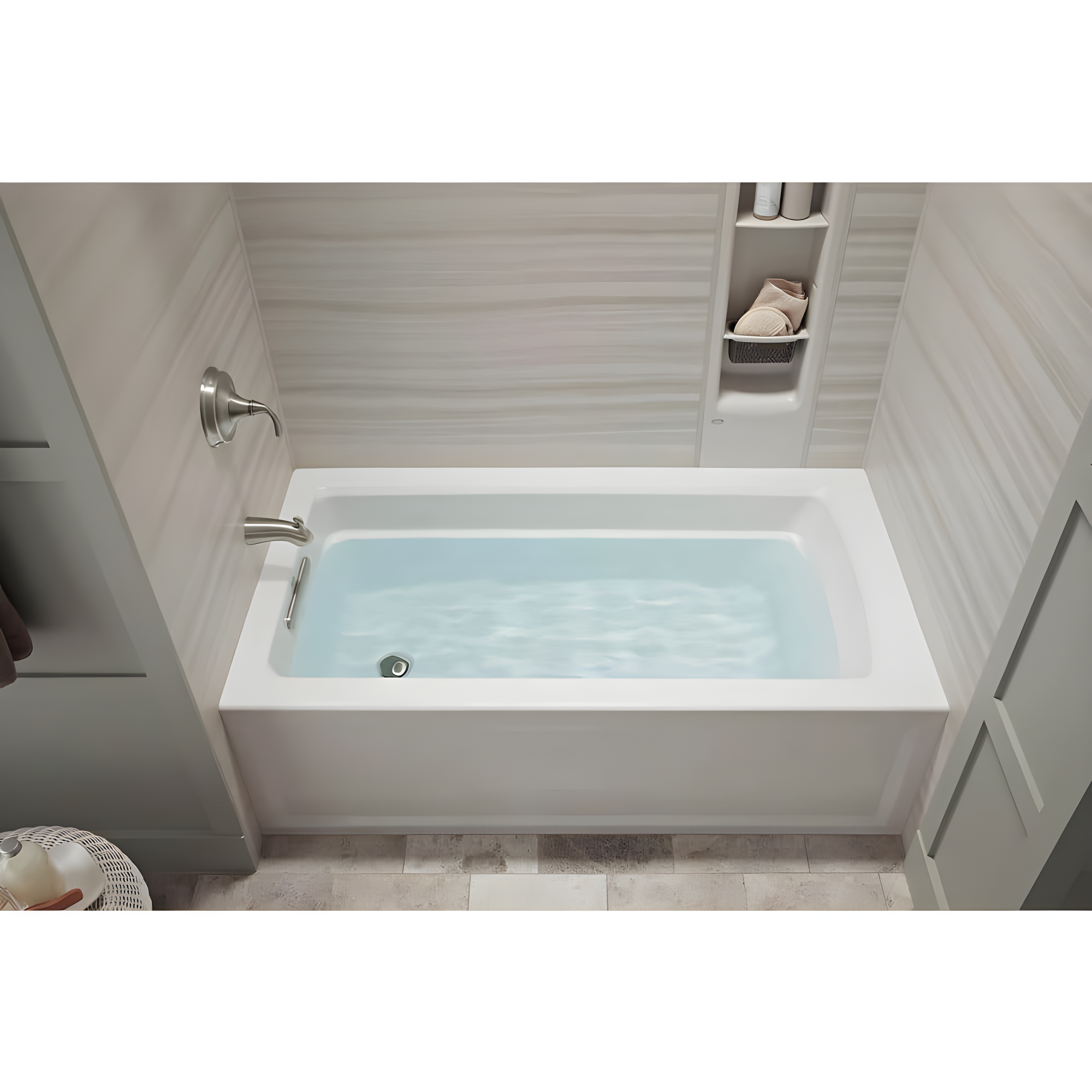 Archer® 60" x 32" Acrylic Alcove Soaking Bathtub with Comfort Depth