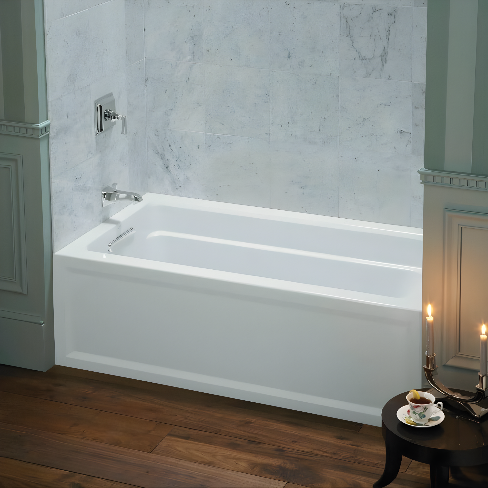 Archer® 60" x 32" Acrylic Alcove Soaking Bathtub with Comfort Depth