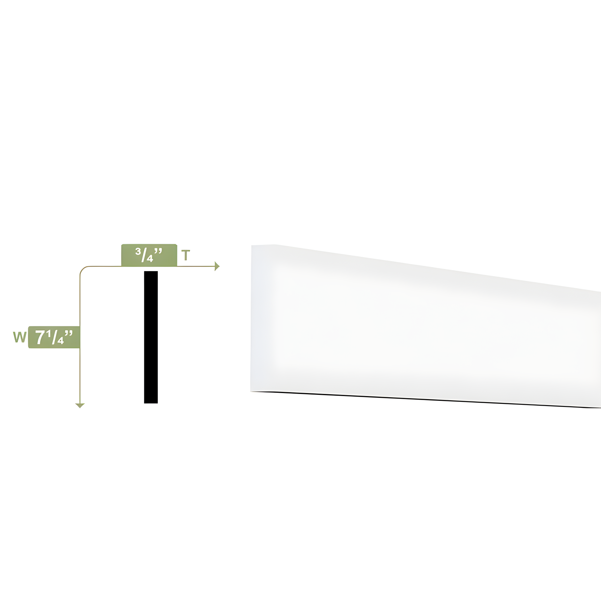 Ekena Millwork H 96'' W D Plastic Casing