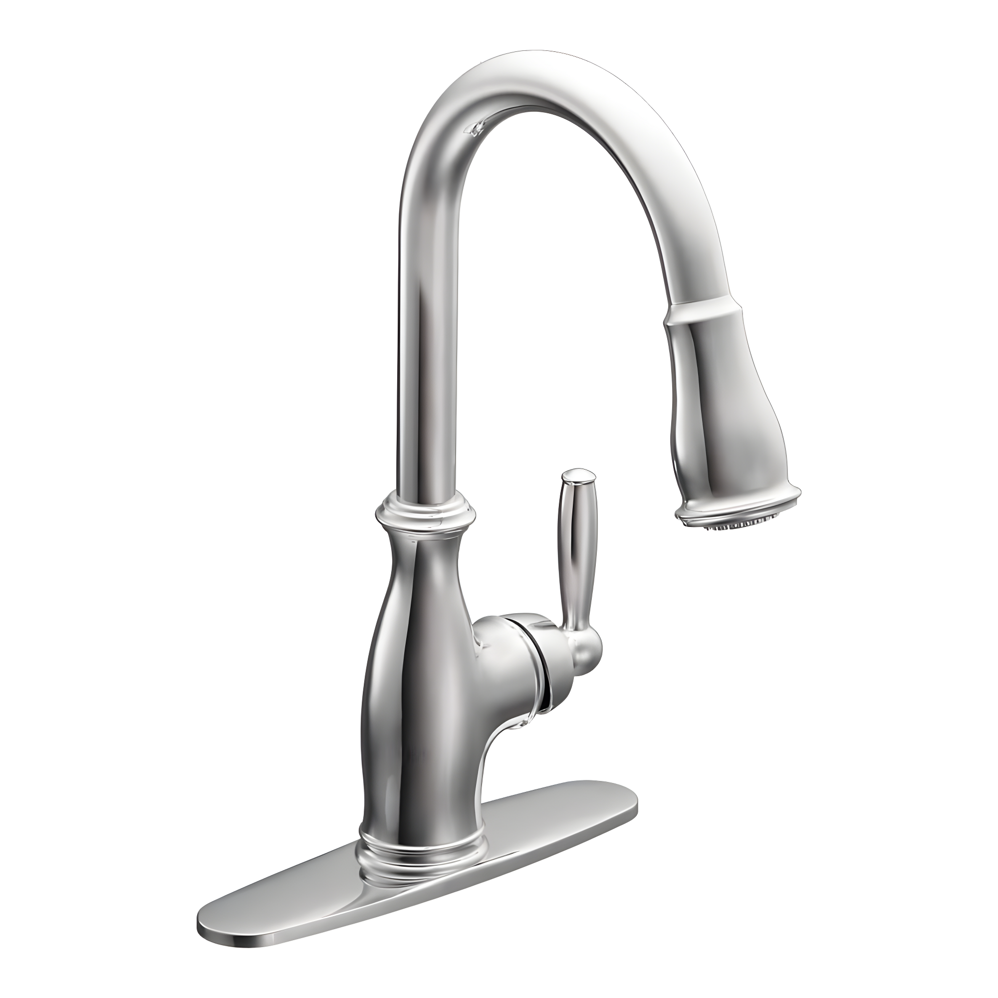 Brantford Pull Out Single Handle Kitchen Faucet with PowerBoost and Reflex