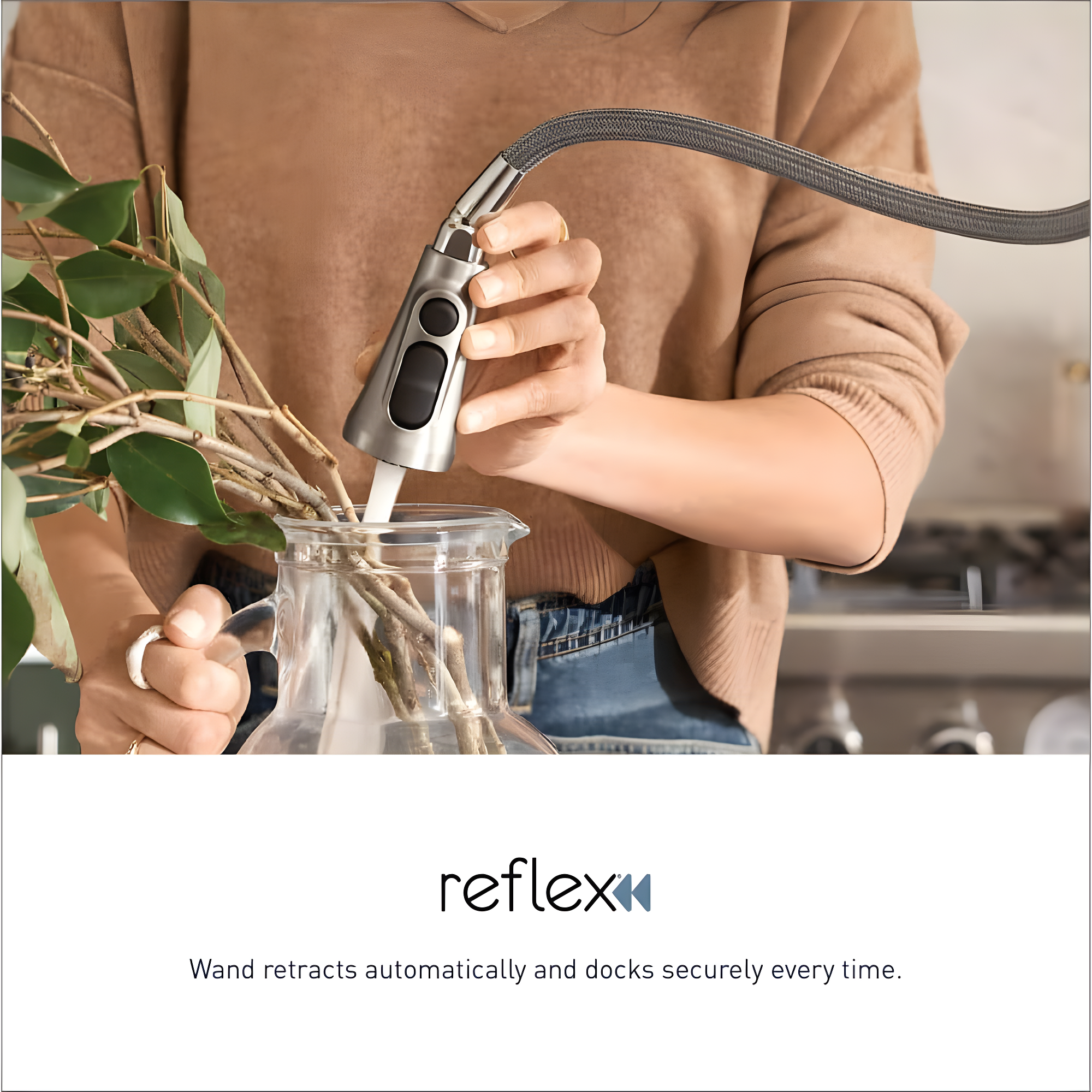 Brantford Pull Out Single Handle Kitchen Faucet with PowerBoost and Reflex