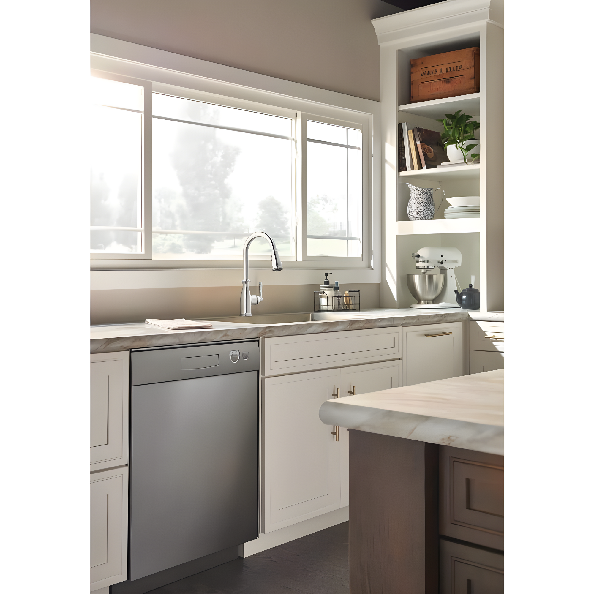 Brantford Pull Out Single Handle Kitchen Faucet with PowerBoost and Reflex