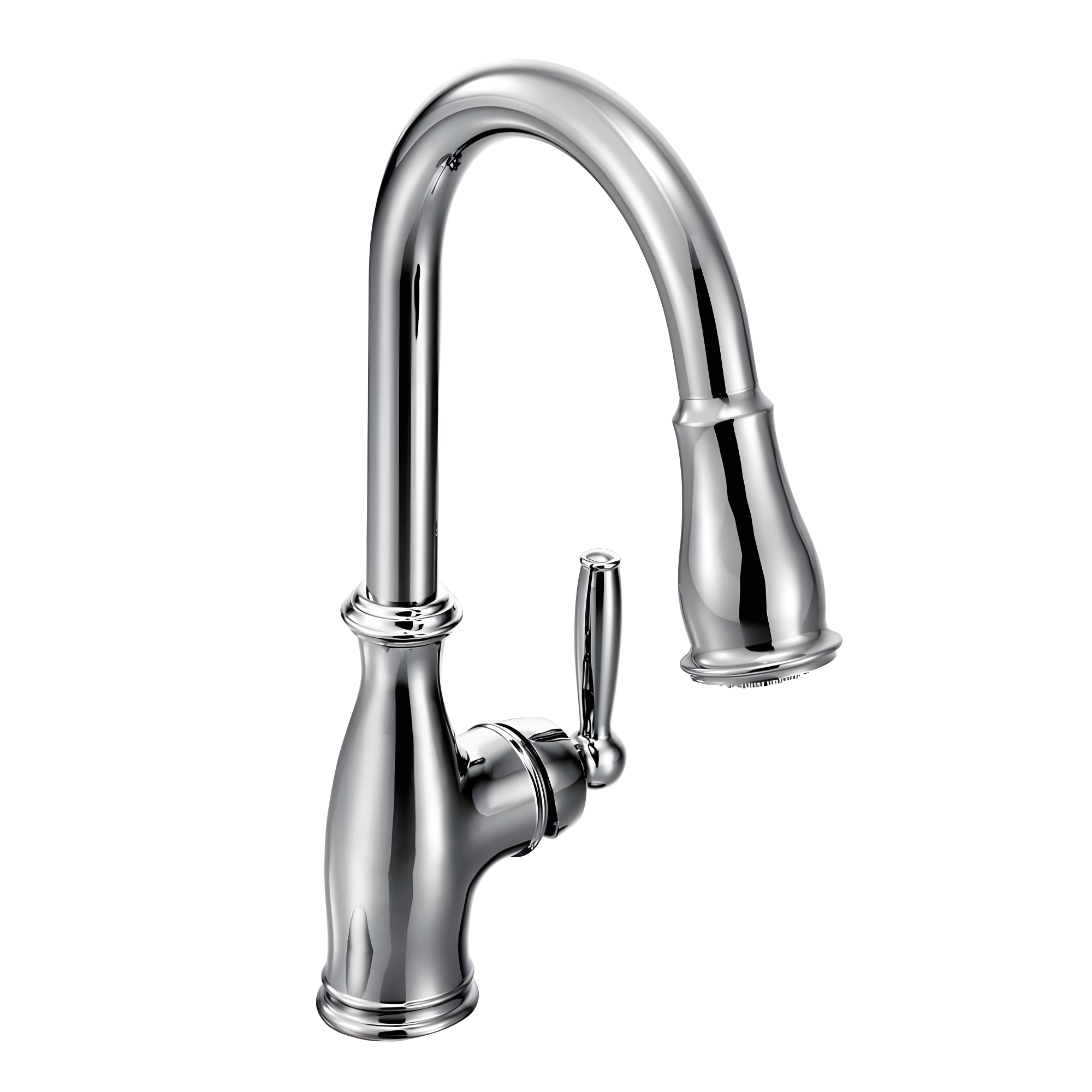 Brantford Pull Out Single Handle Kitchen Faucet with PowerBoost and Reflex