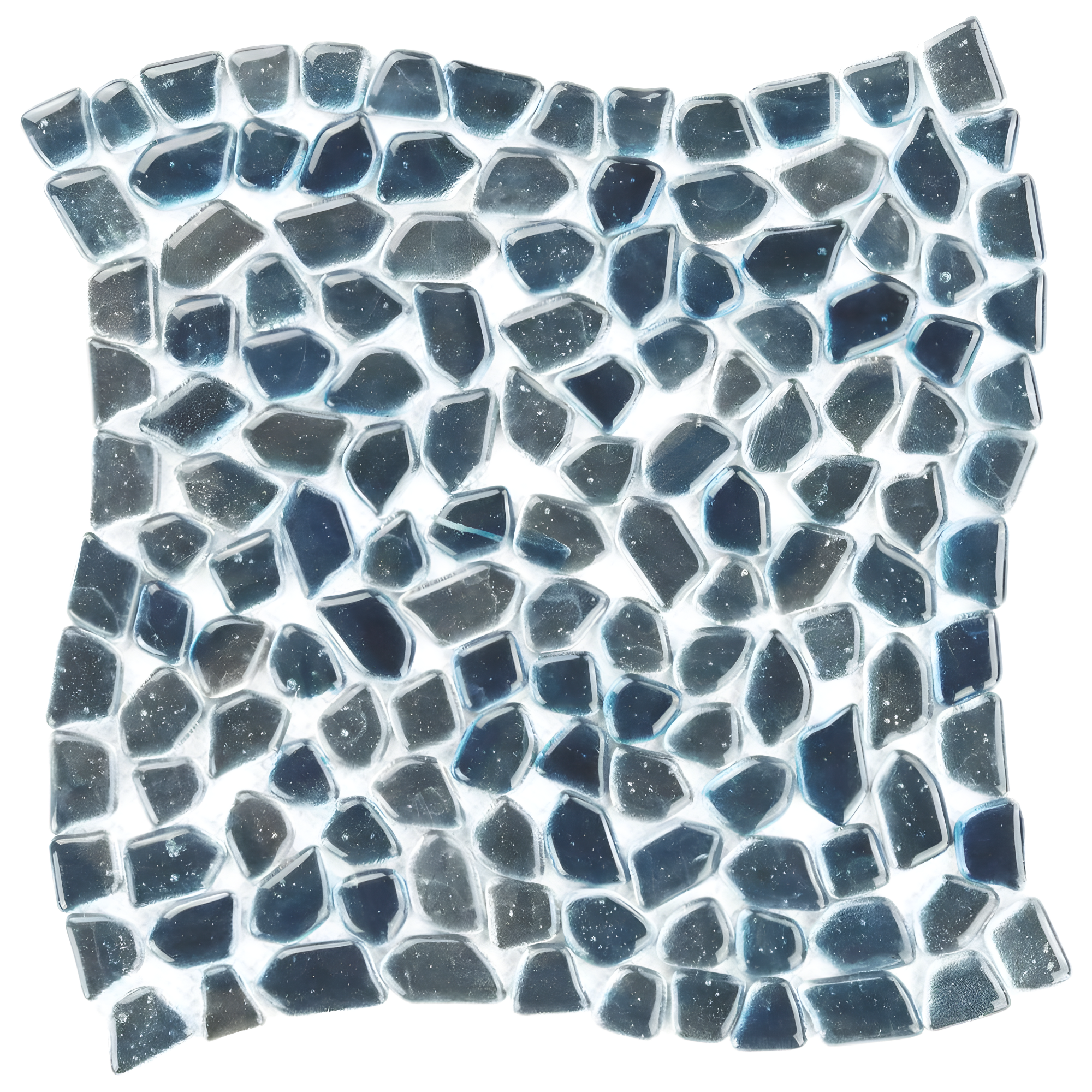 Bond Tile Fractal Pebble 11.88 in. x 11.88 in. Polished Glass Wall Mosaic Tile (0.98 Sq. Ft. / Each) | Wayfair