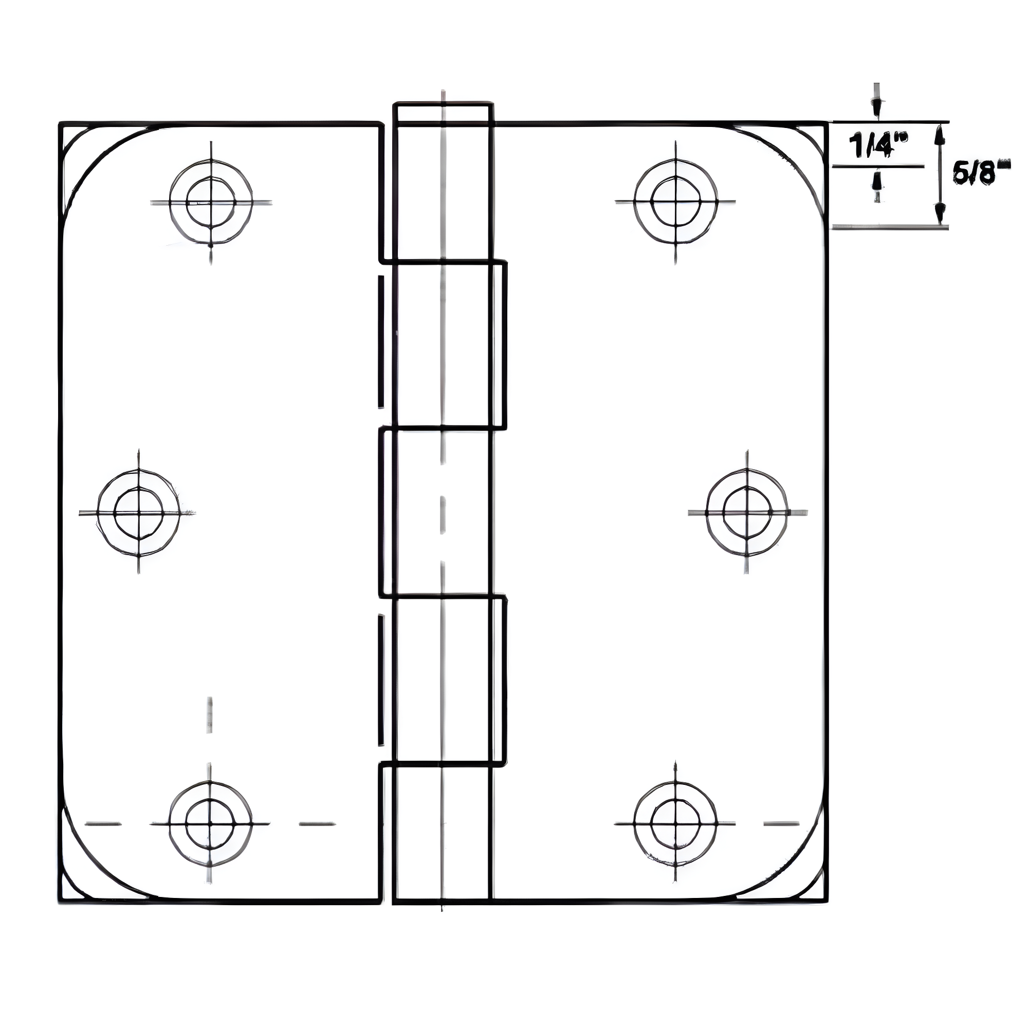 GlideRite Hardware 3.5" H x 3.5" W Butt Bearing 12 Door Hinges (Set of 12)