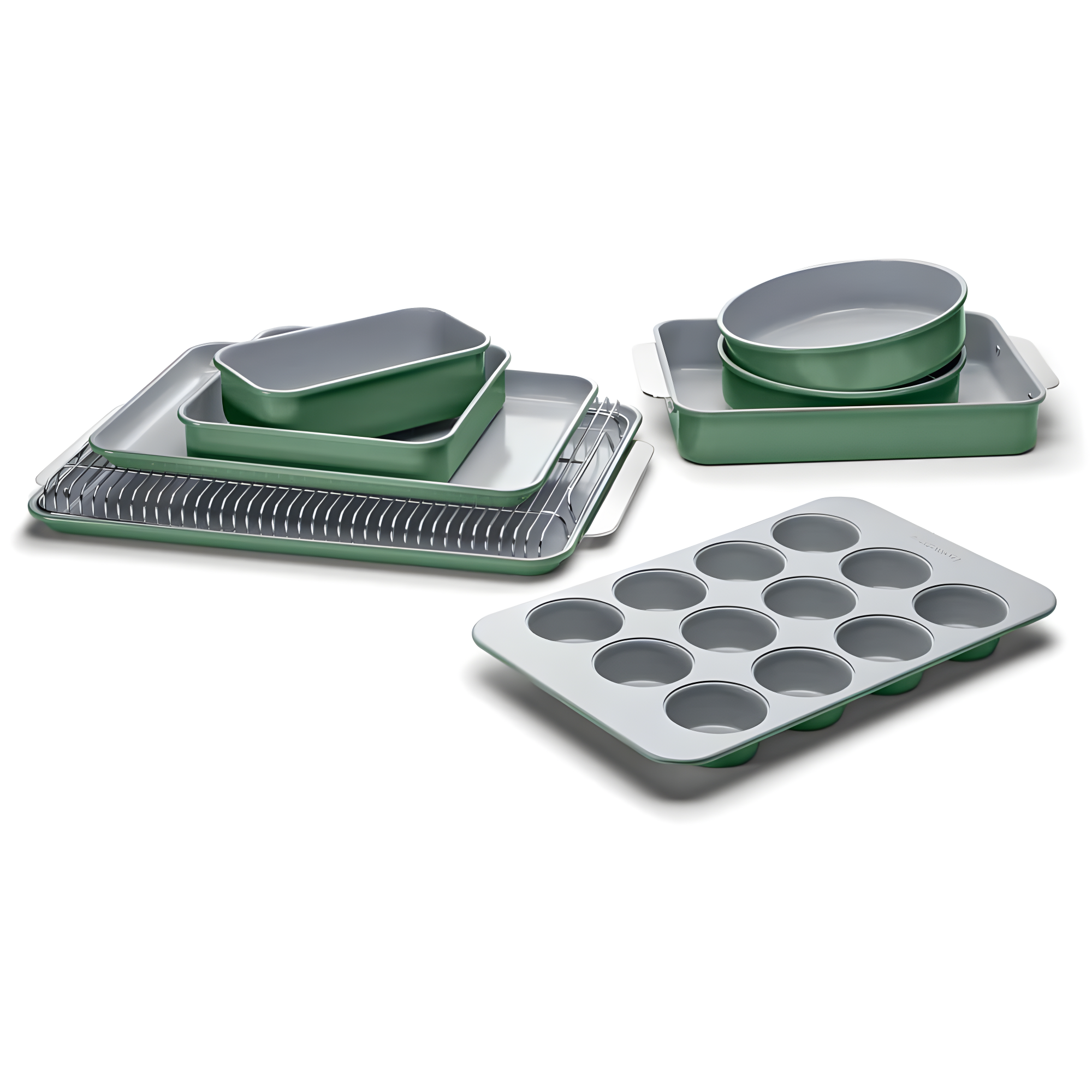 Caraway Sage Non-Toxic Ceramic Non-Stick Mini 5-Piece Bakeware Set