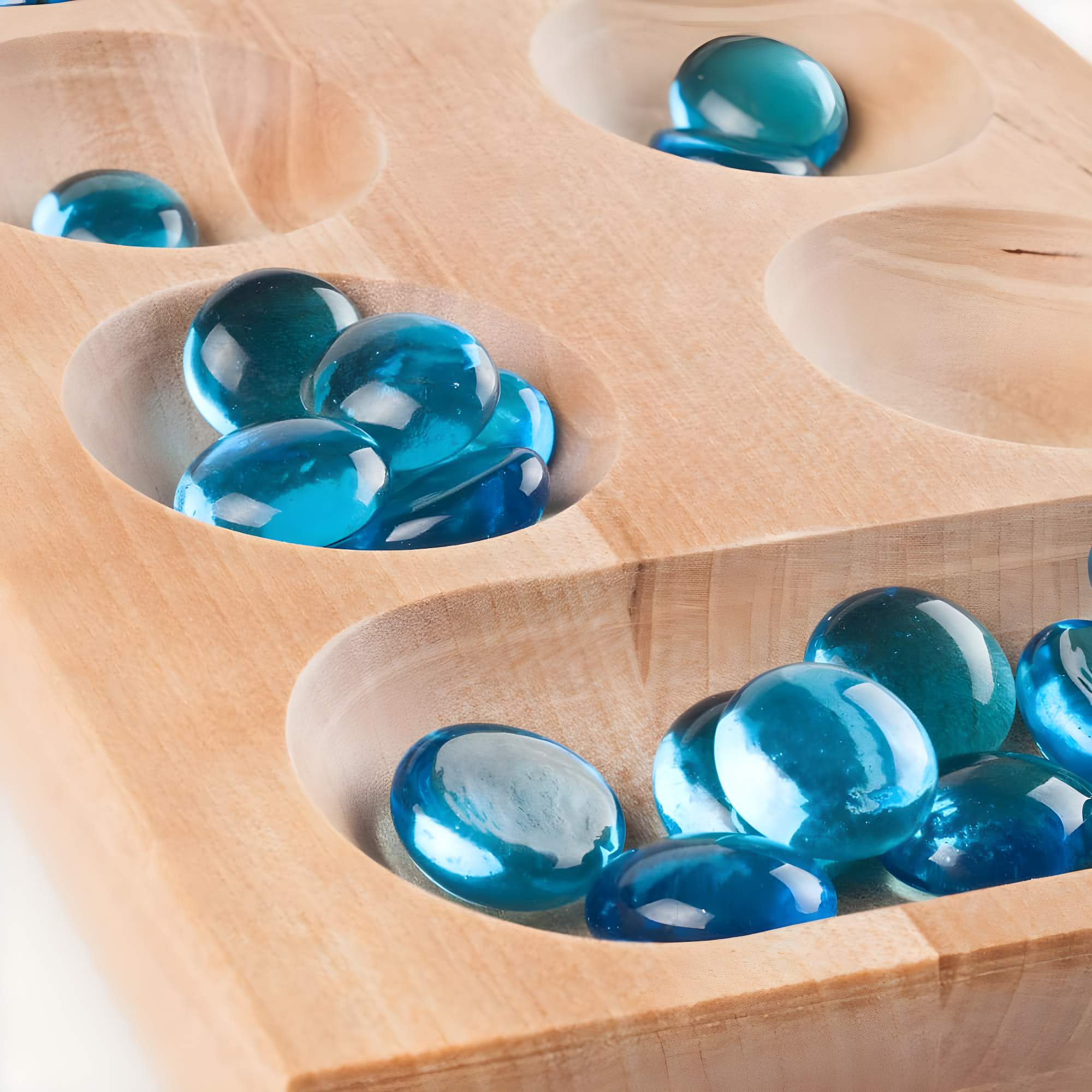YUNLIGHTS Wooden Beads Game Set with Folding Board for Kids and Adults Assorted Color Smooth Surface 1 Set